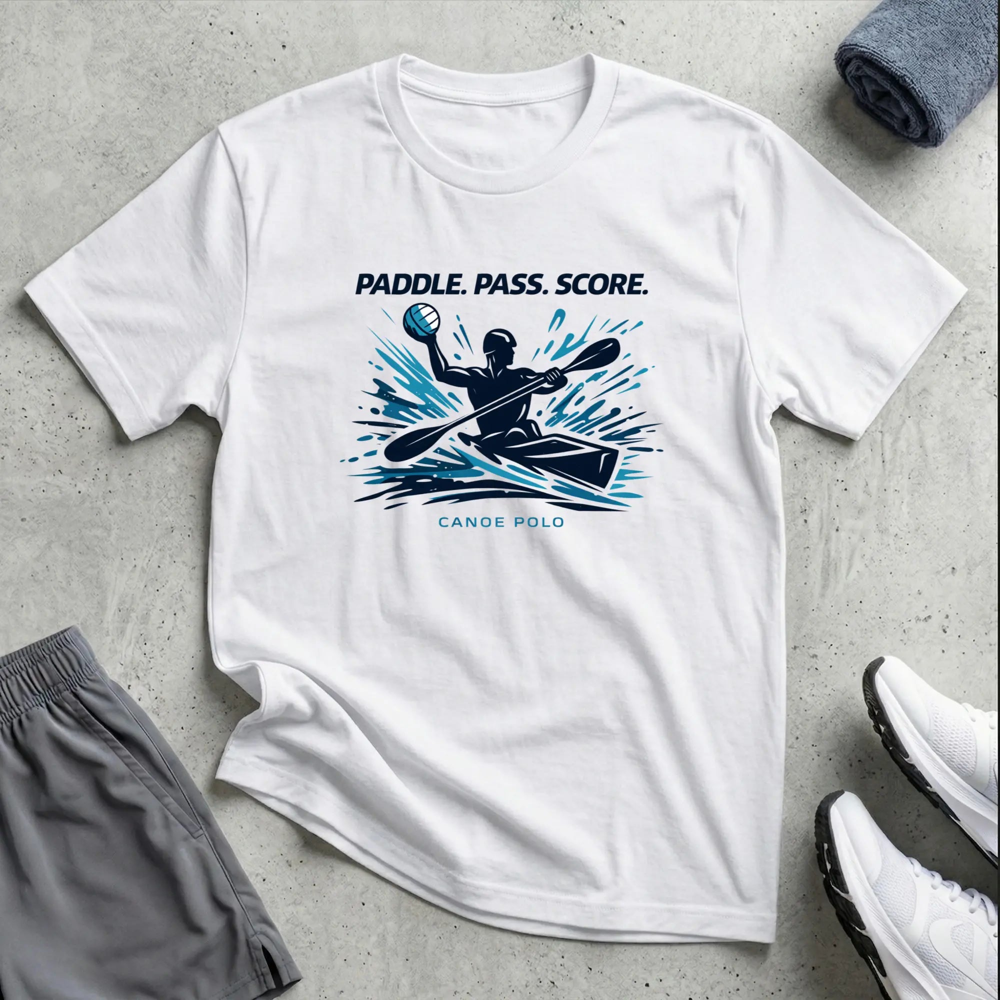 Paddle Pass Score. Canoe Polo T-Shirt Printify