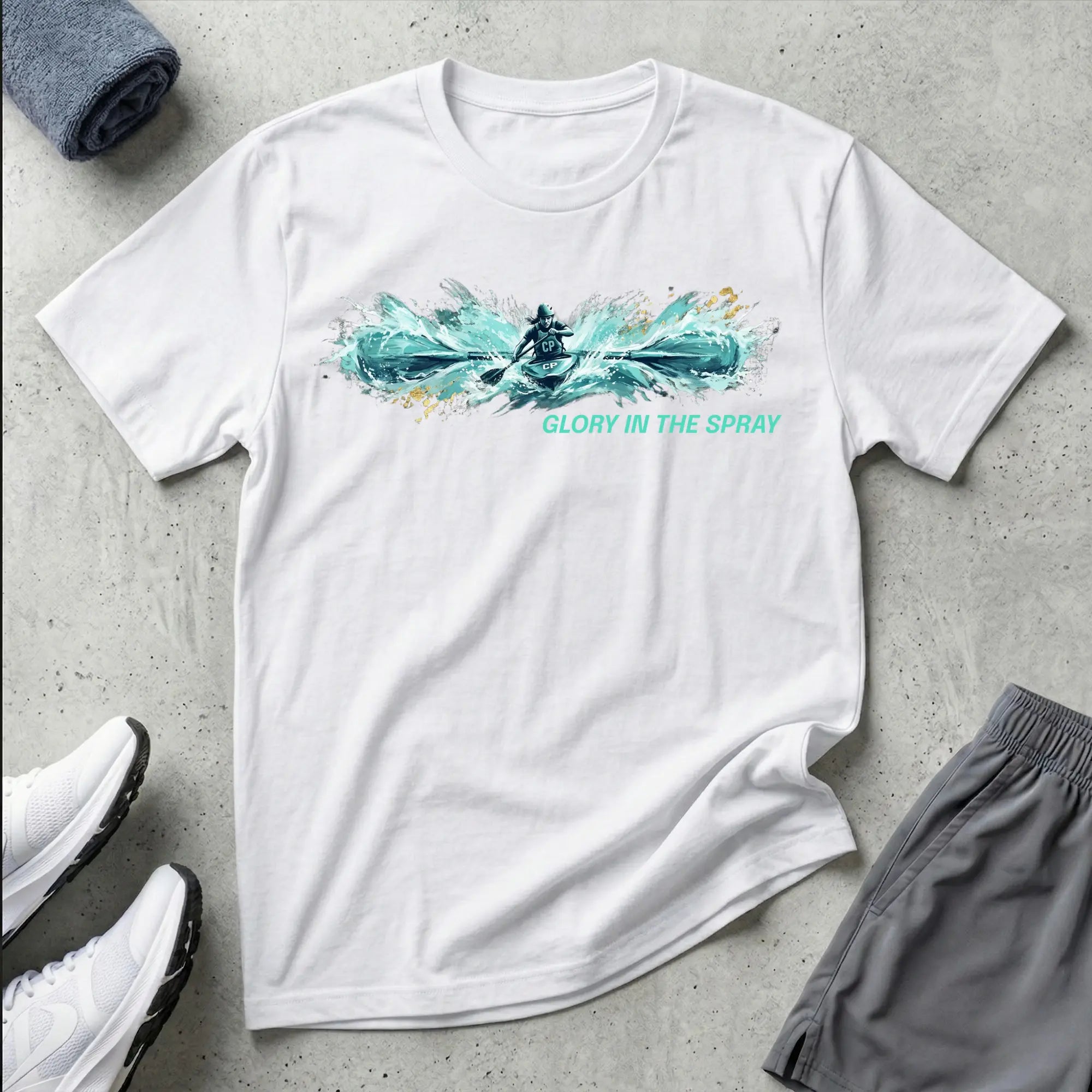 Glory In The Spray. Kayak T-Shirt Printify