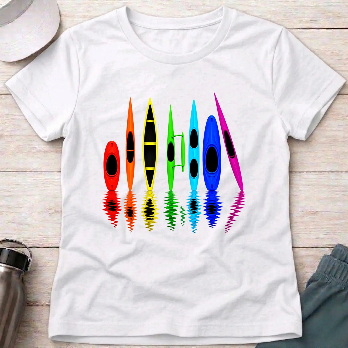 All The Boats fitted tee in White — multi-discipline paddling tee — Vector Paddle