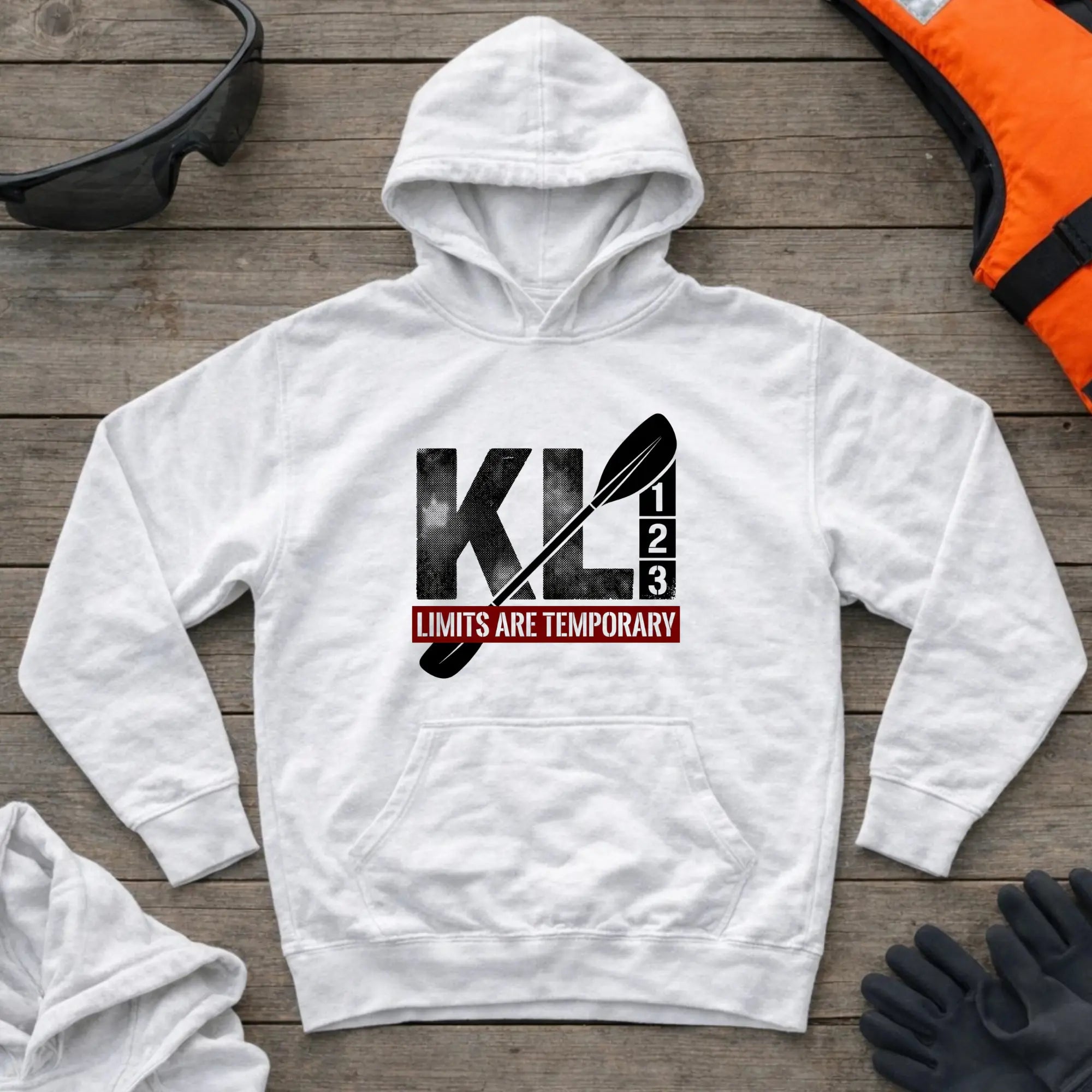 Hoodie - "KL1 2 3 Limits Are Temporary" - Paracanoe Va'a Printify