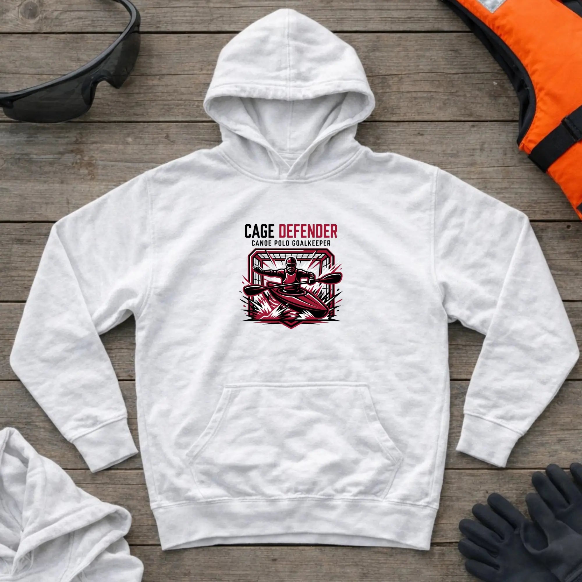 Hoodie - "Cage Defender" | Canoe Polo Printify
