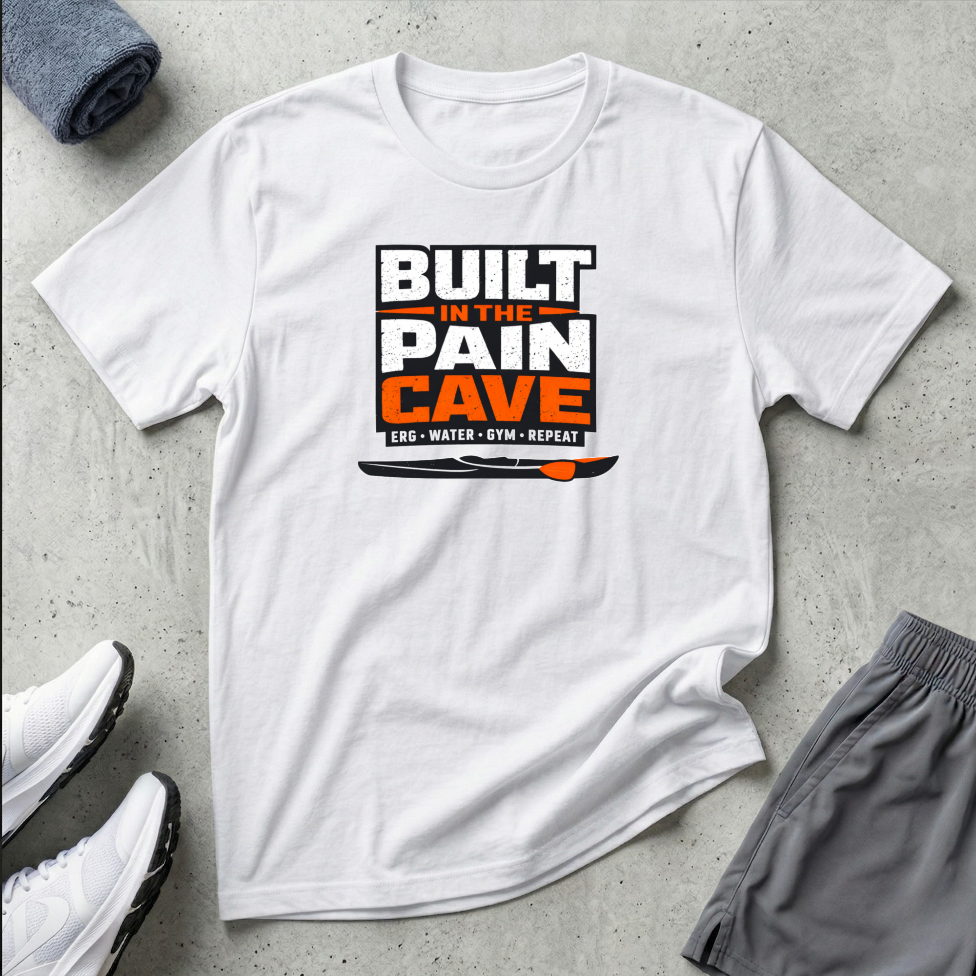 Built In The Pain Cave. Kayak Canoe T-Shirt