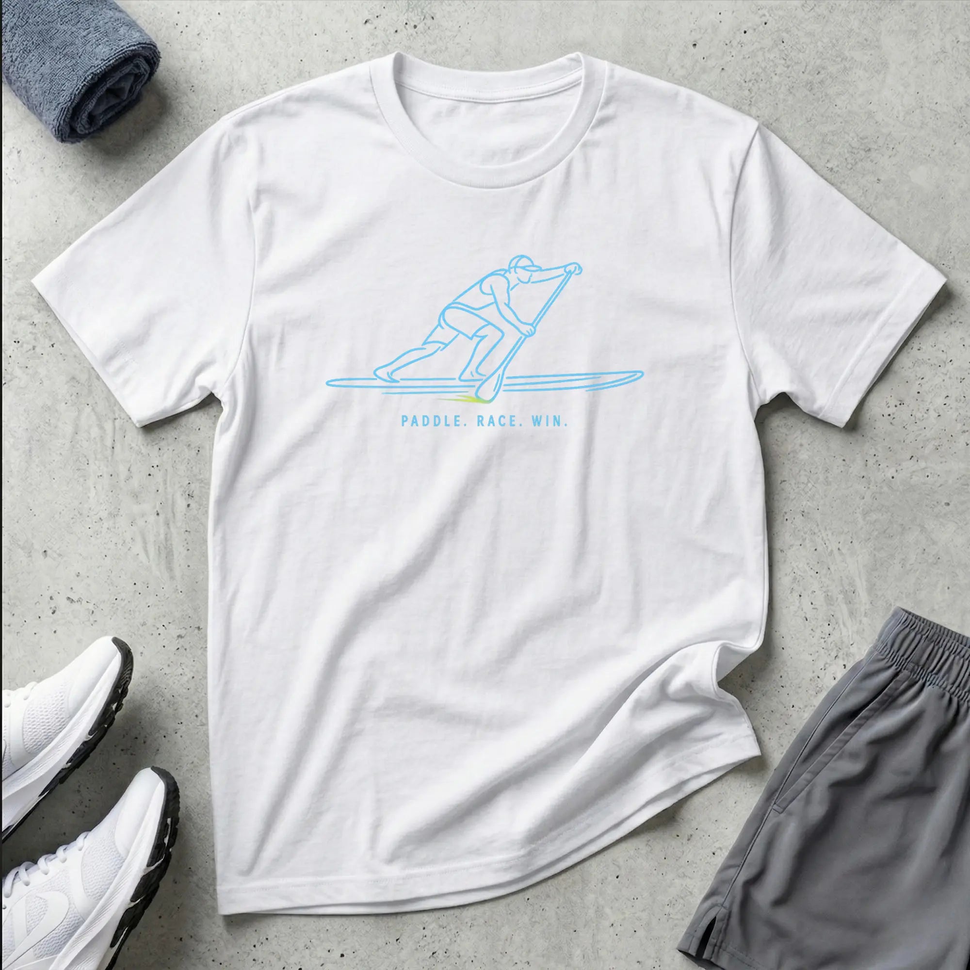 Paddle Race Win. SUP T-Shirt Printify