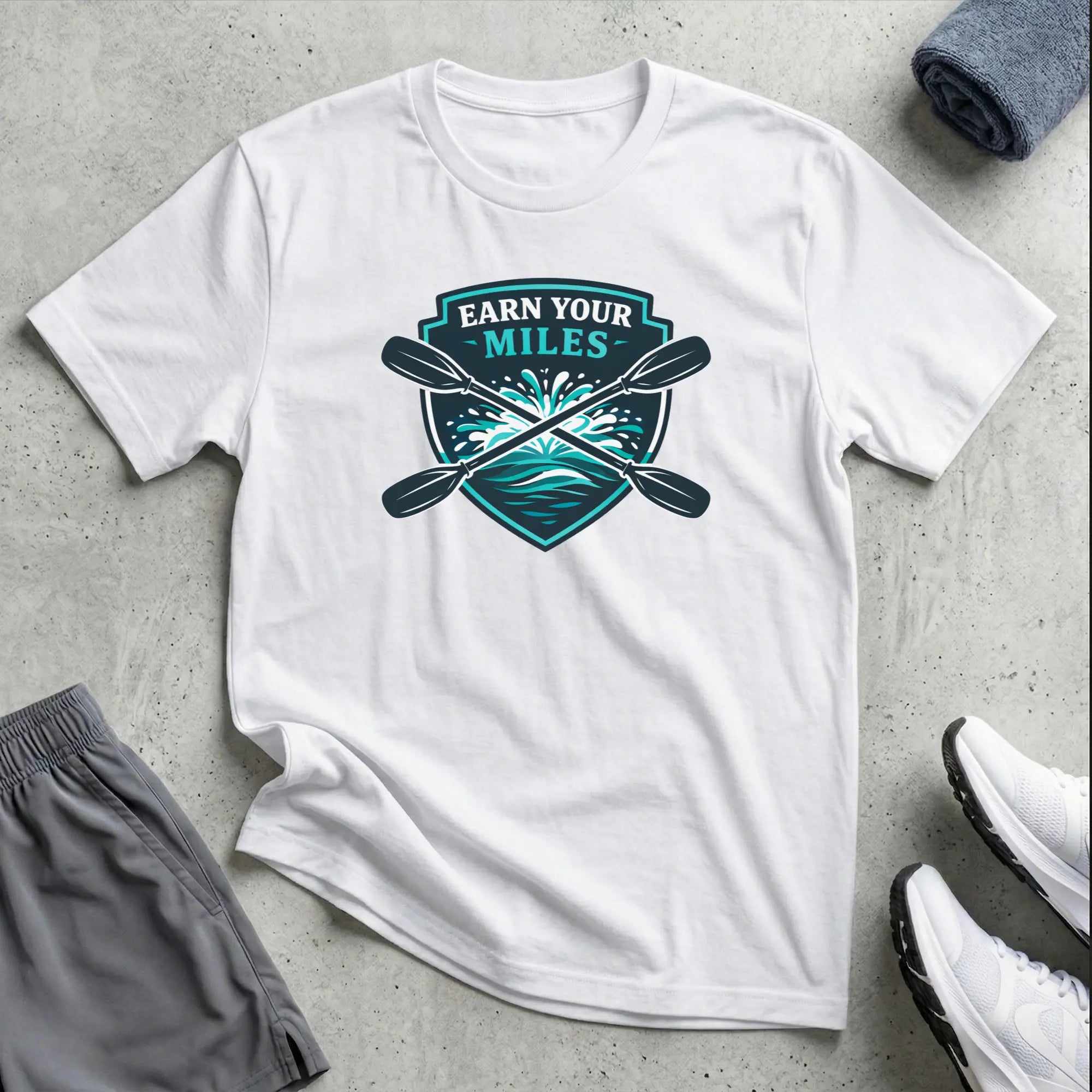 Earn Your Miles - Kayak T-Shirt - LH Printify