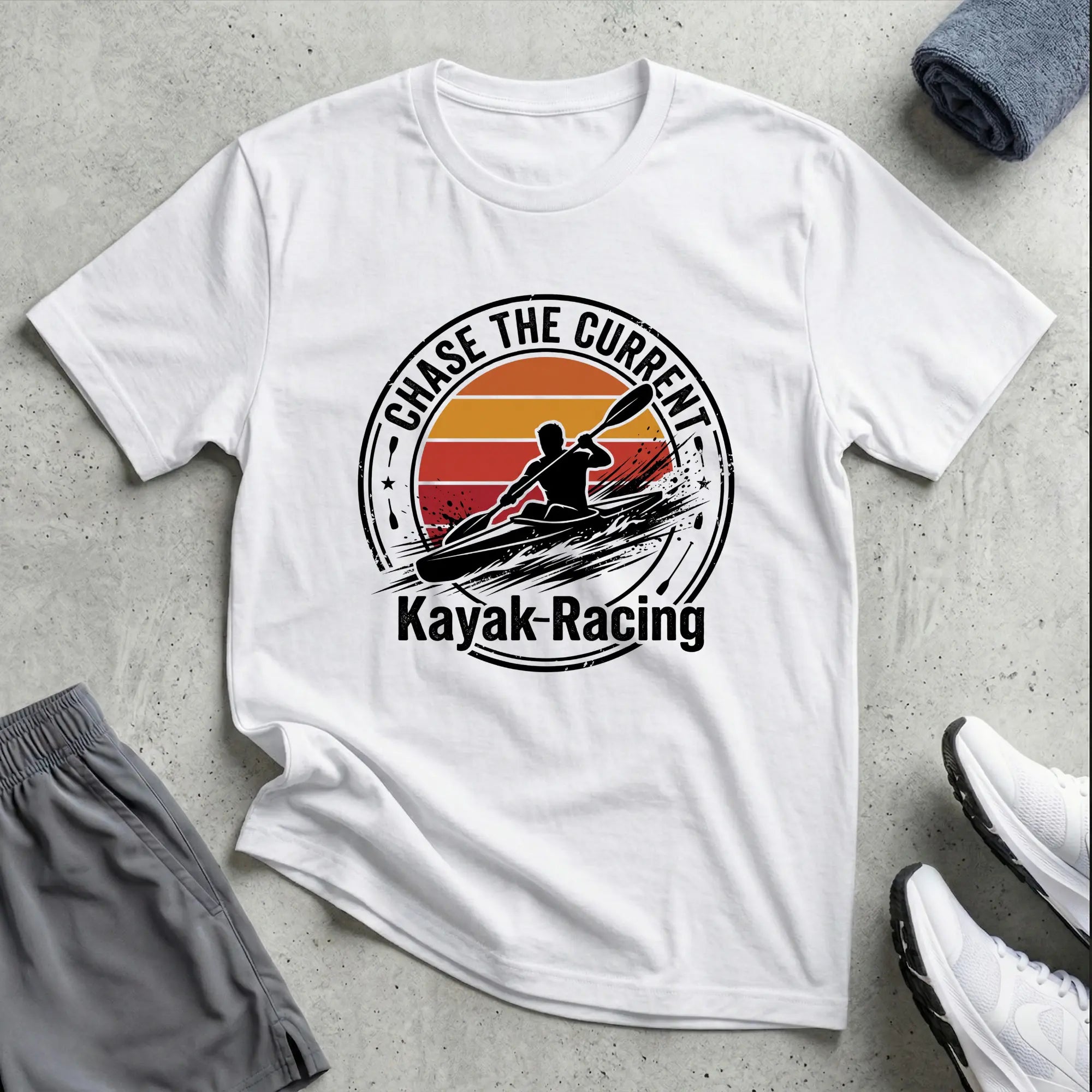 Chase The Current - Racing T-Shirt Printify