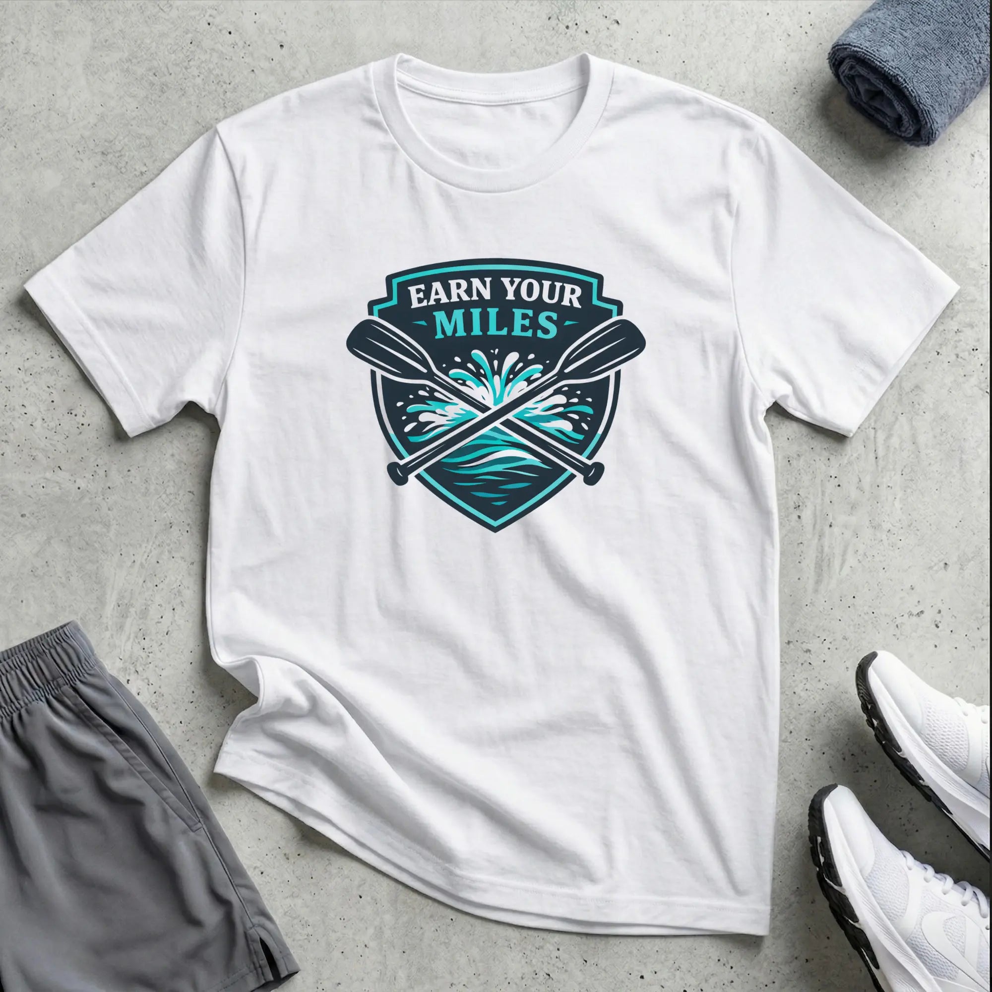Earn Your Miles. Canoe T-Shirt - LH Printify