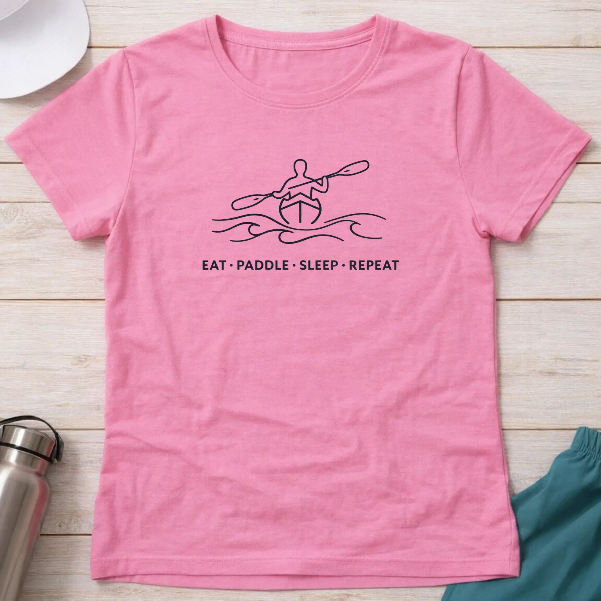 Eat Paddle Sleep Repeat. Kayak. female Shirt Printify