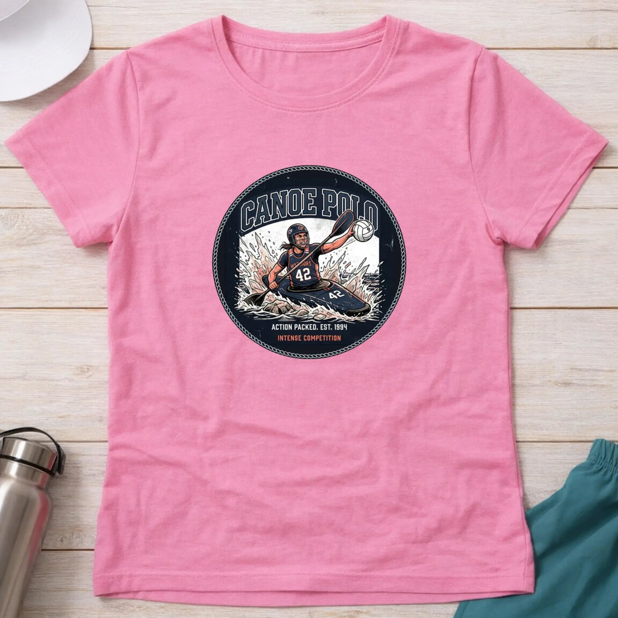 Canoe Polo. Action Packed. female T-Shirt Printify