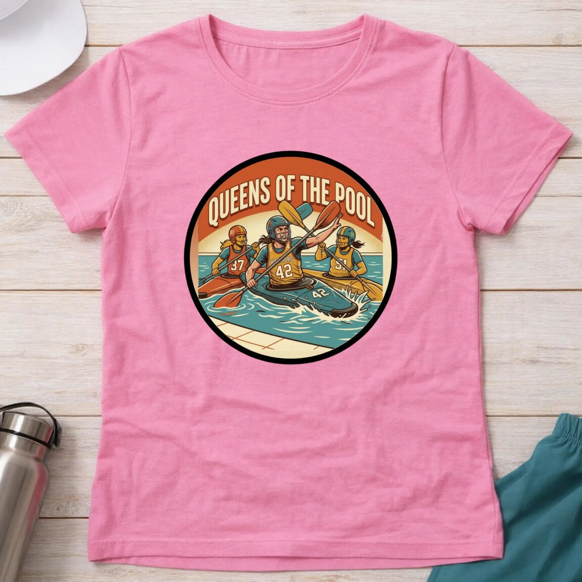 Queens of the Pool. Canoe Polo female T-Shirt Printify