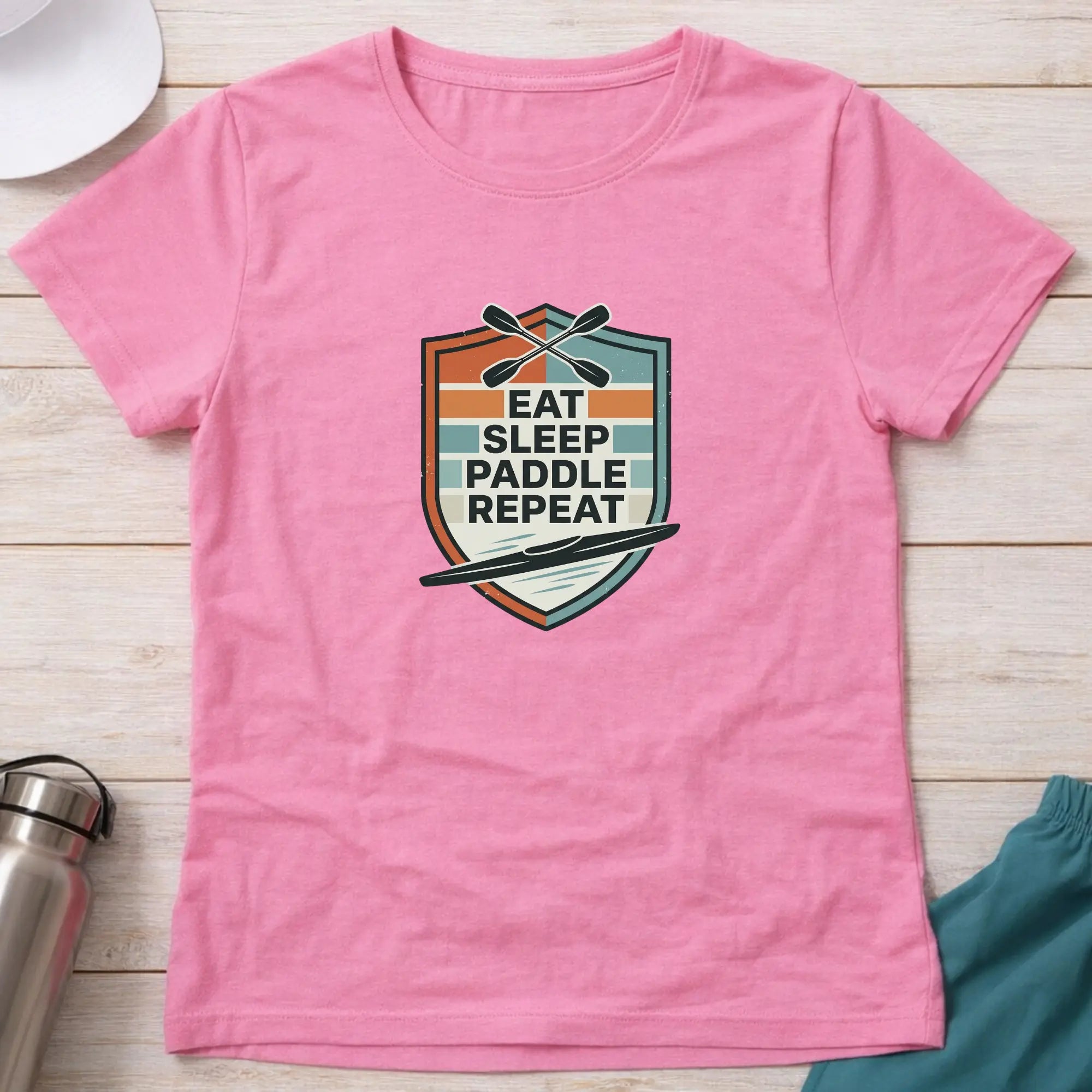 Drift Eat Sleep Paddle Repeat. K1 Fitted Tee Printify