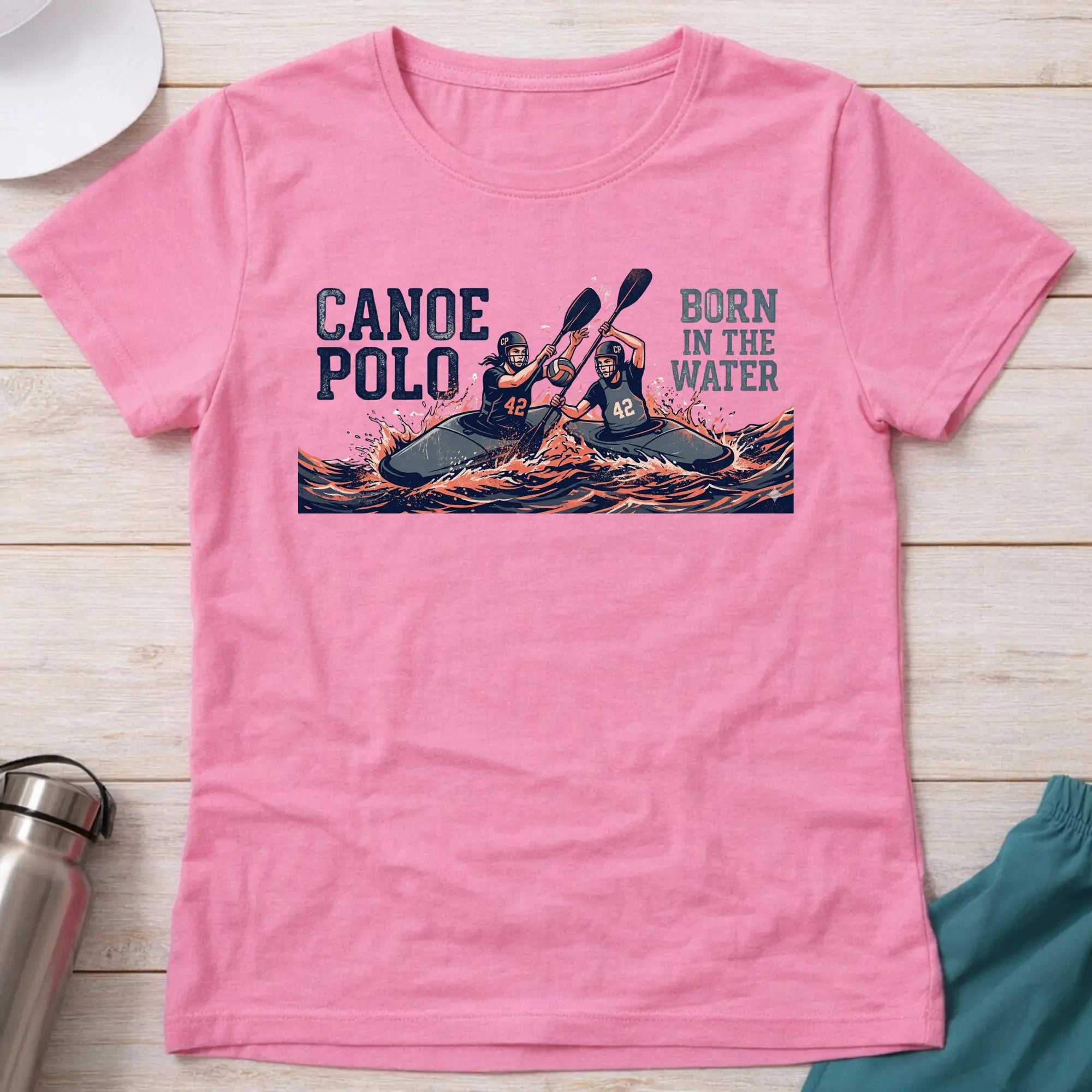 Canoe Polo. Born In The Water. female T-Shirt Printify