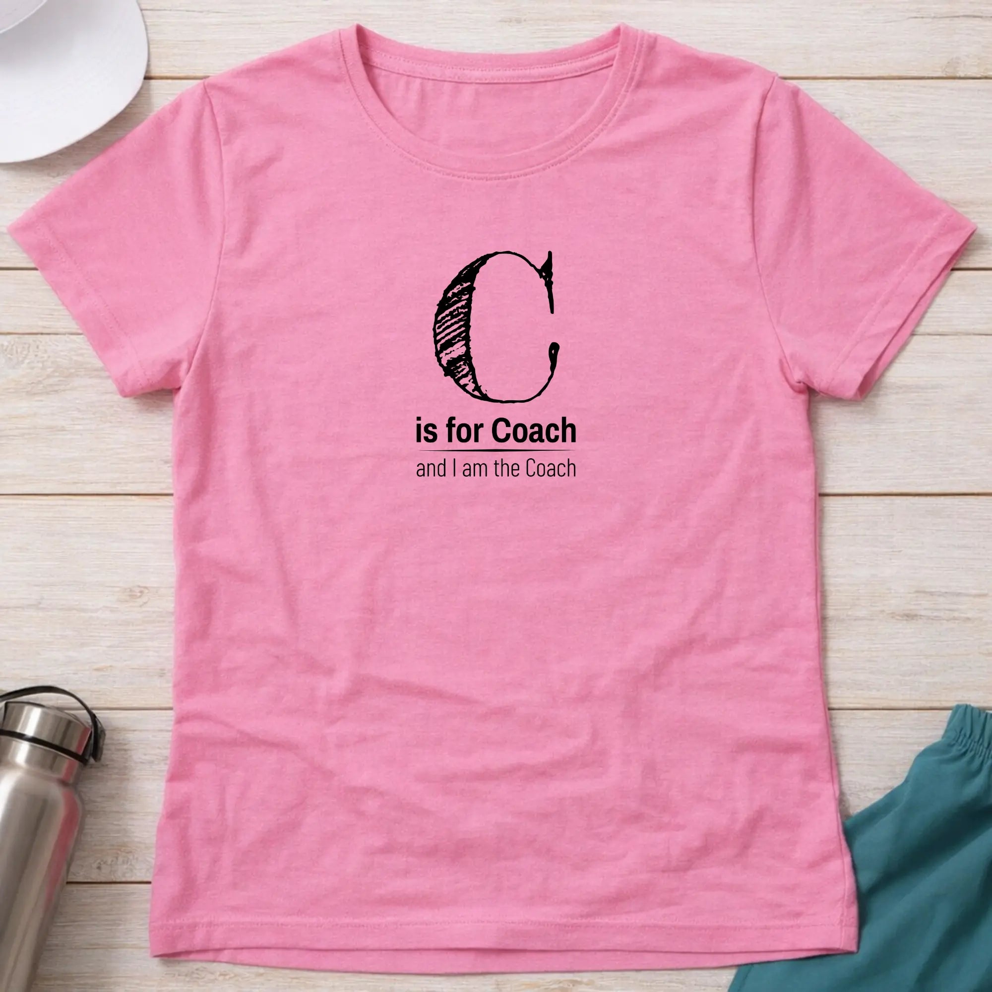 C is for Coach. female instructor T-Shirt Printify