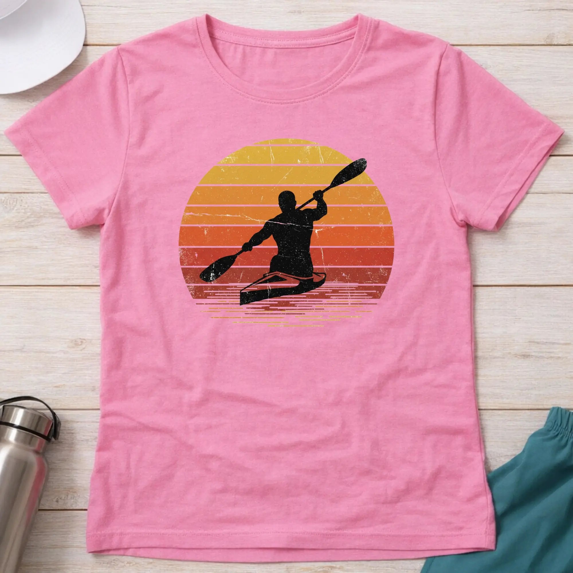 Retro Sunset. Fitted T-Shirt Printify