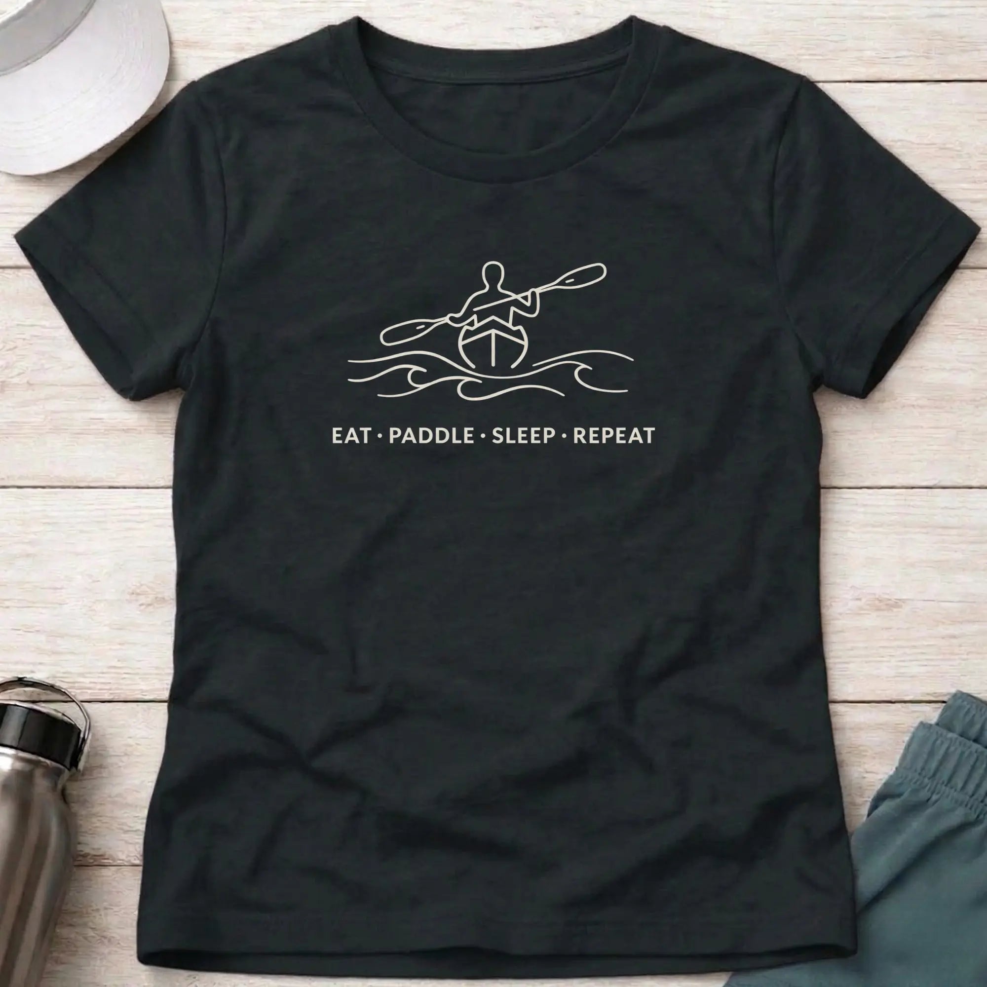 Eat Paddle Sleep Repeat. Kayak. female Shirt Printify