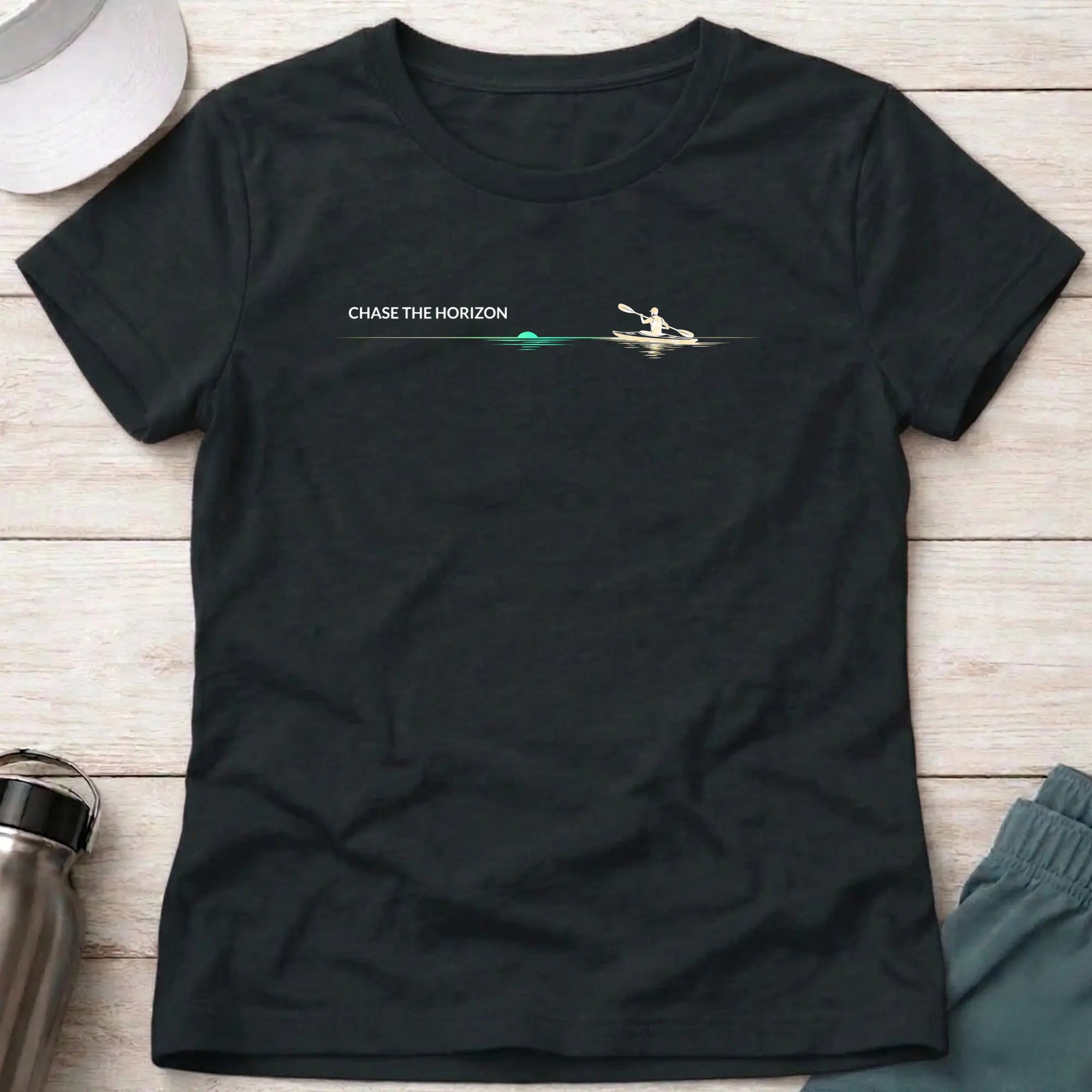Chase The Horizon. Ocean Kayak Female Shirt Printify