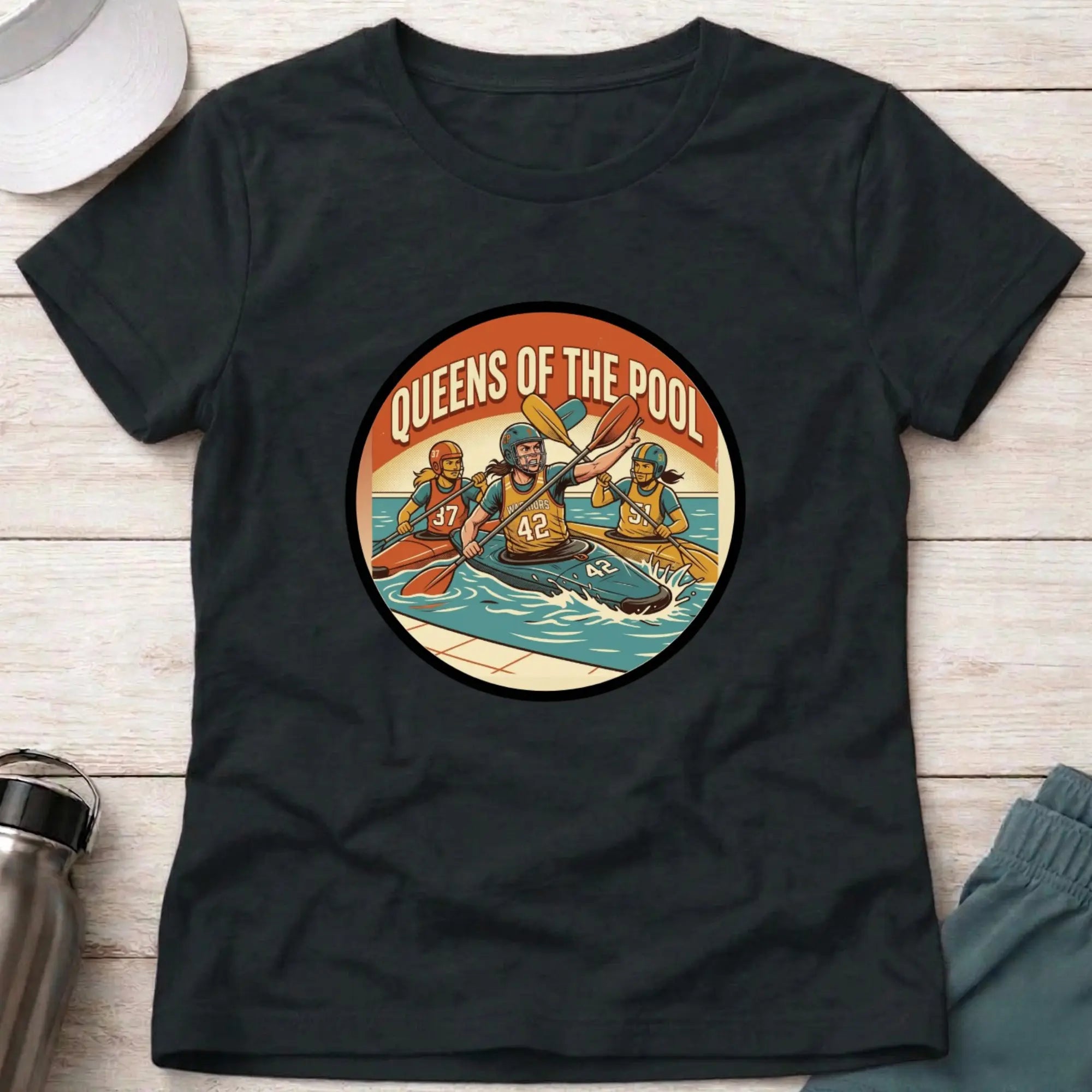 Queens of the Pool. Canoe Polo female T-Shirt Printify
