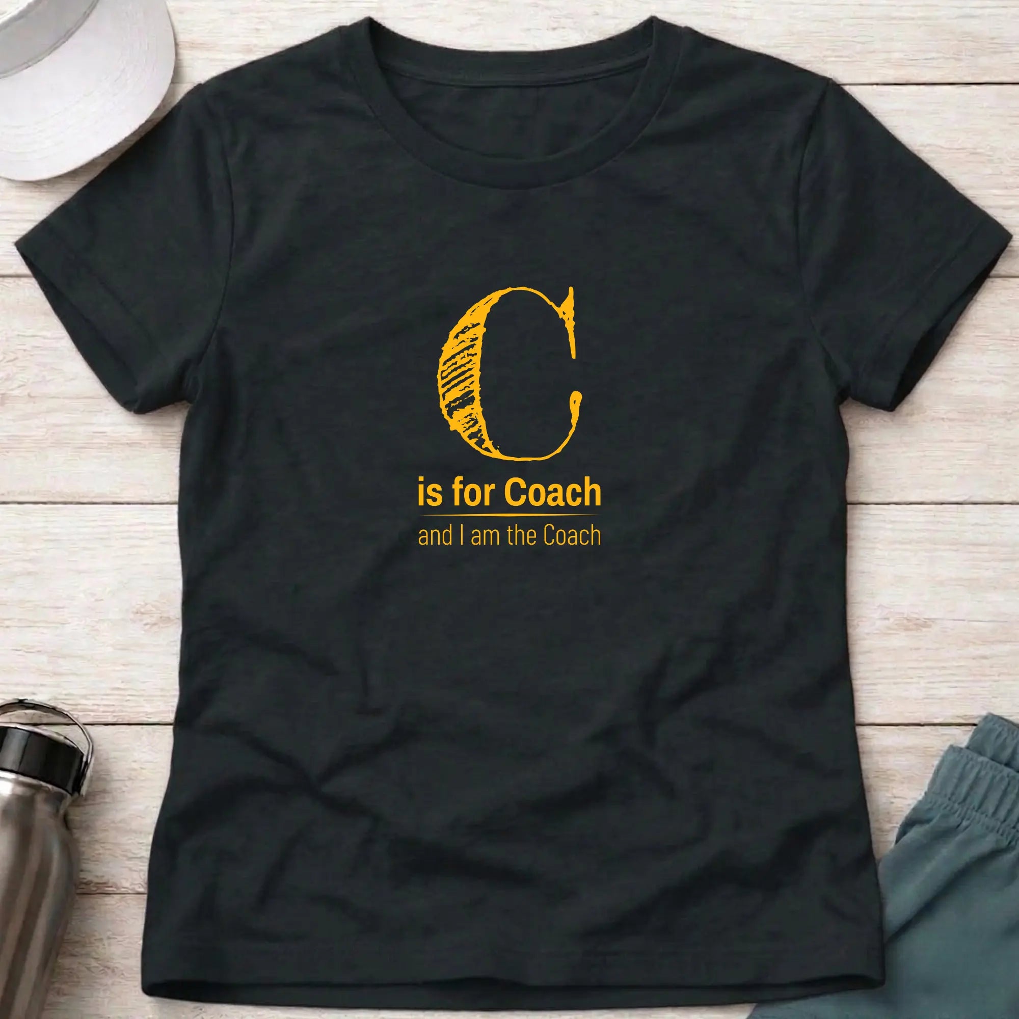 C is for Coach. female instructor T-Shirt Printify