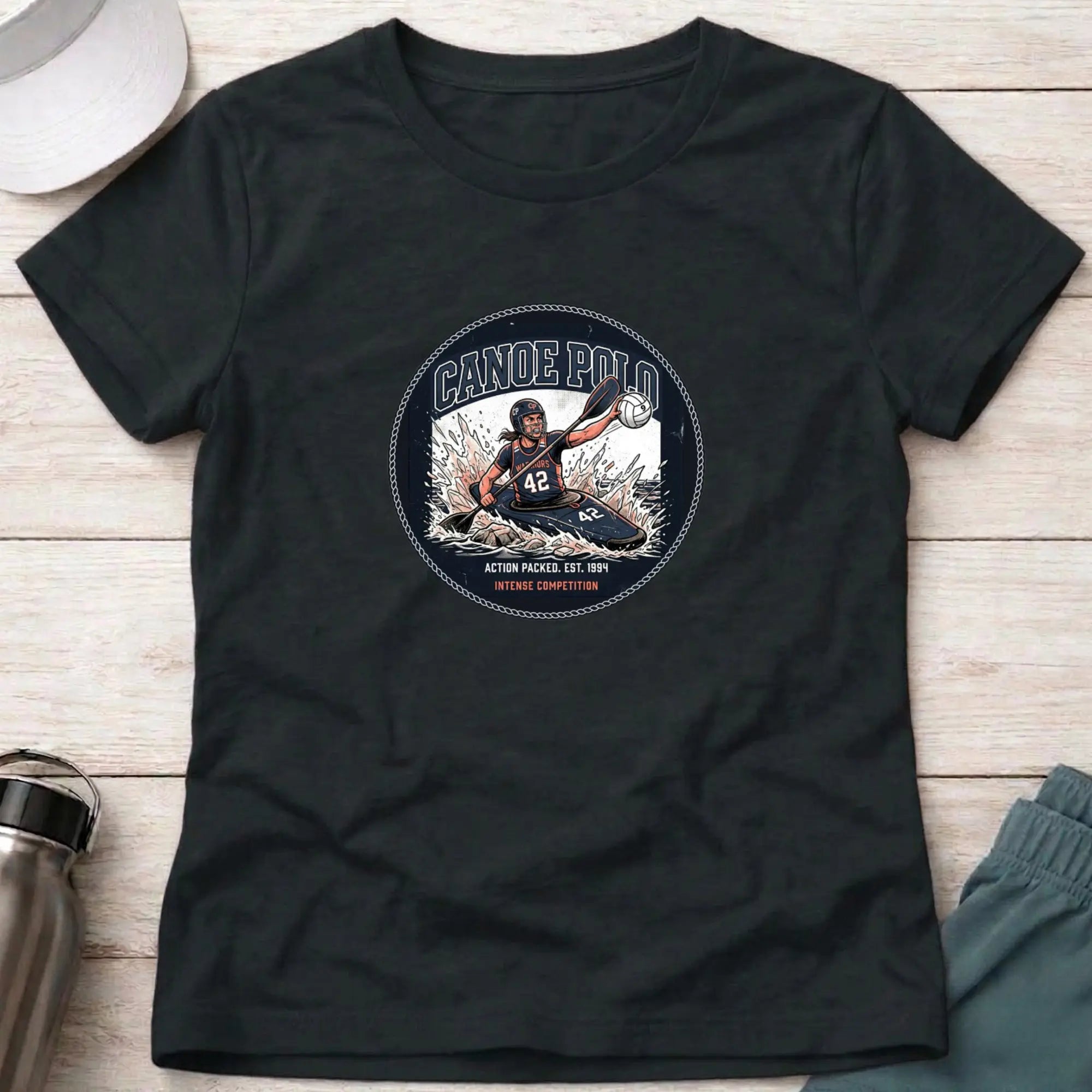 Canoe Polo. Action Packed. female T-Shirt Printify