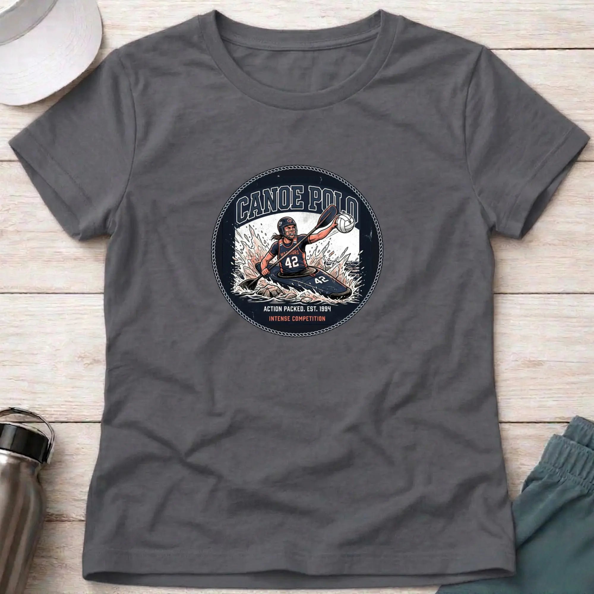 Canoe Polo. Action Packed. female T-Shirt Printify