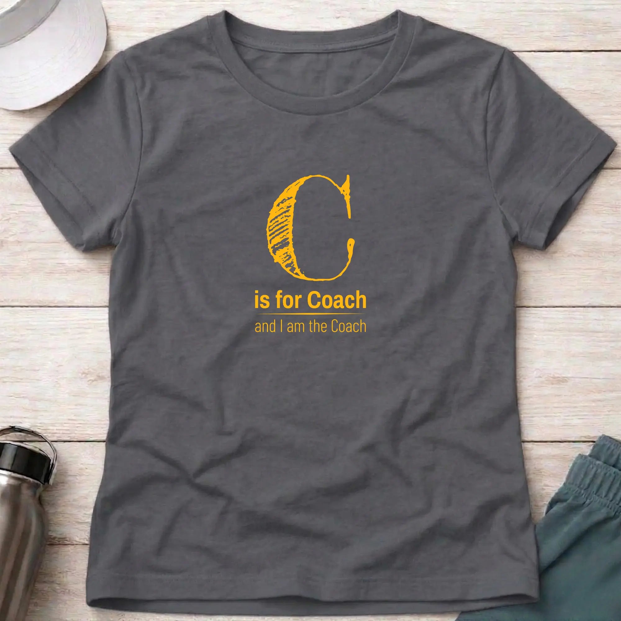 C is for Coach. female instructor T-Shirt Printify