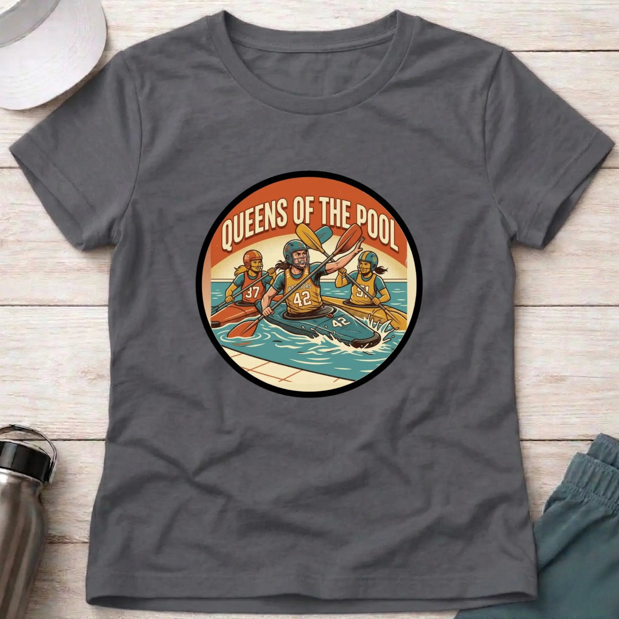 Queens of the Pool. Canoe Polo female T-Shirt Printify