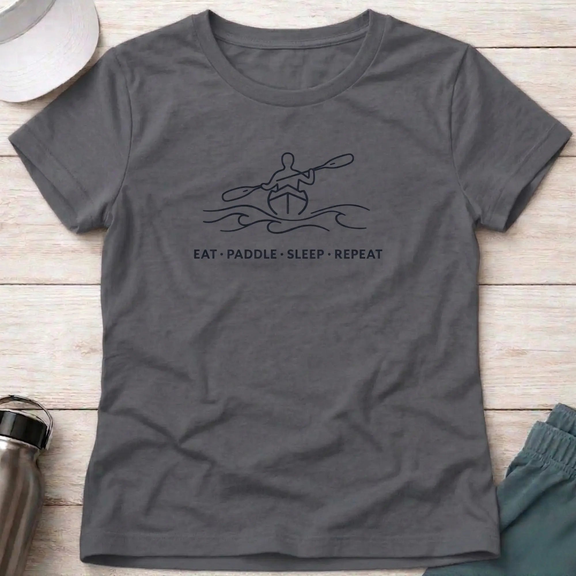 Eat Paddle Sleep Repeat. Kayak. female Shirt Printify