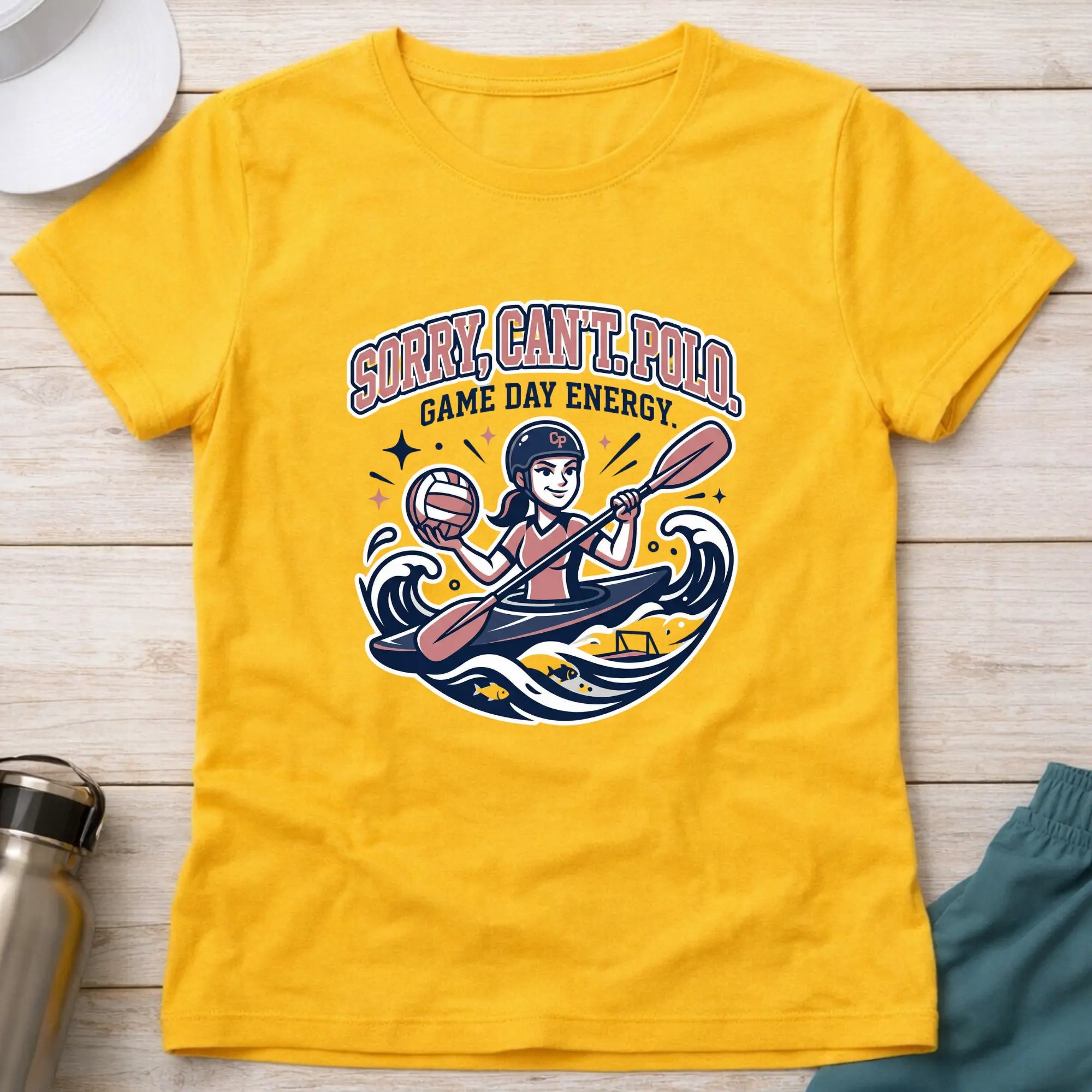 Sorry, Can't - Polo. Game Day Energy. female T-Shirt Printify