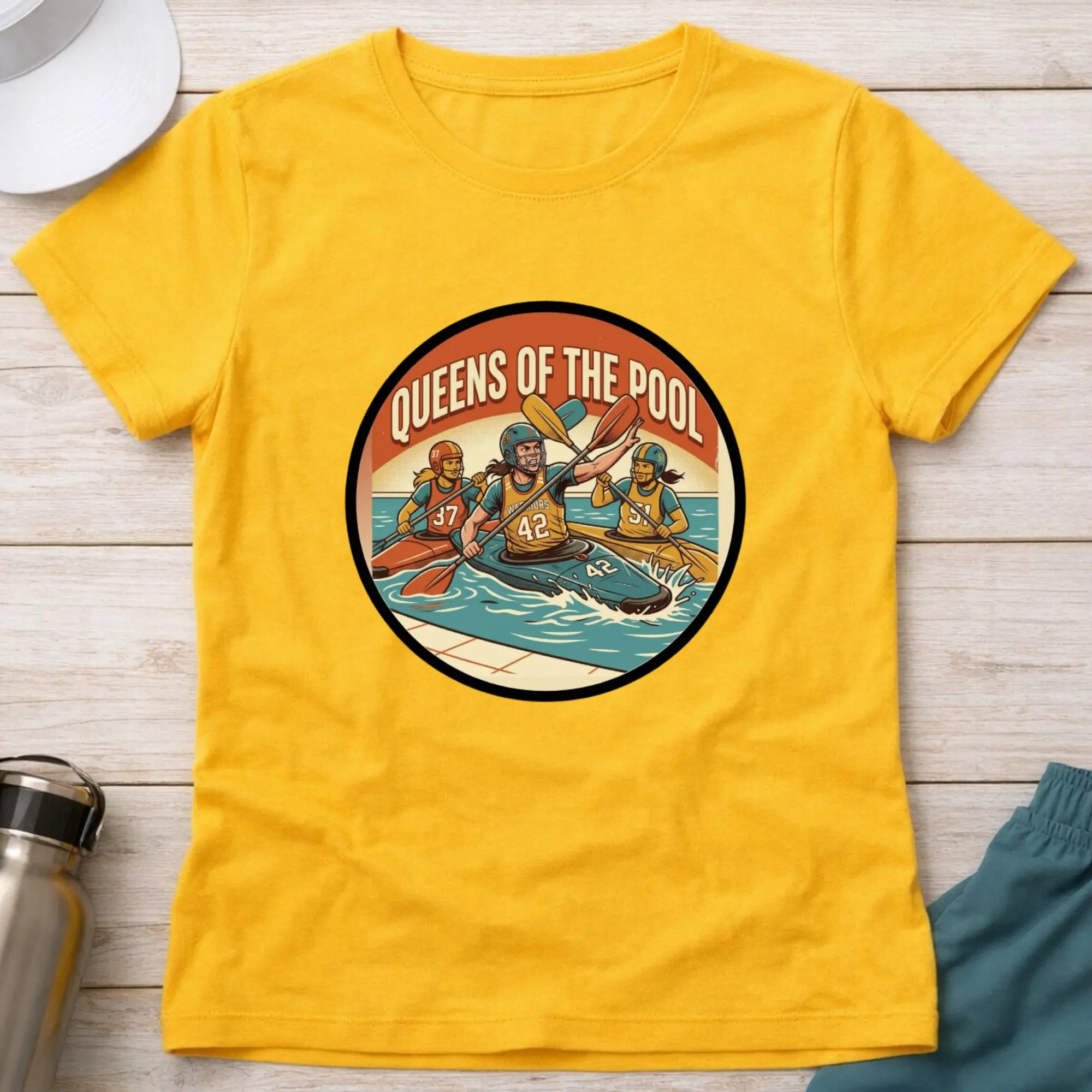 Queens of the Pool. Canoe Polo female T-Shirt Printify