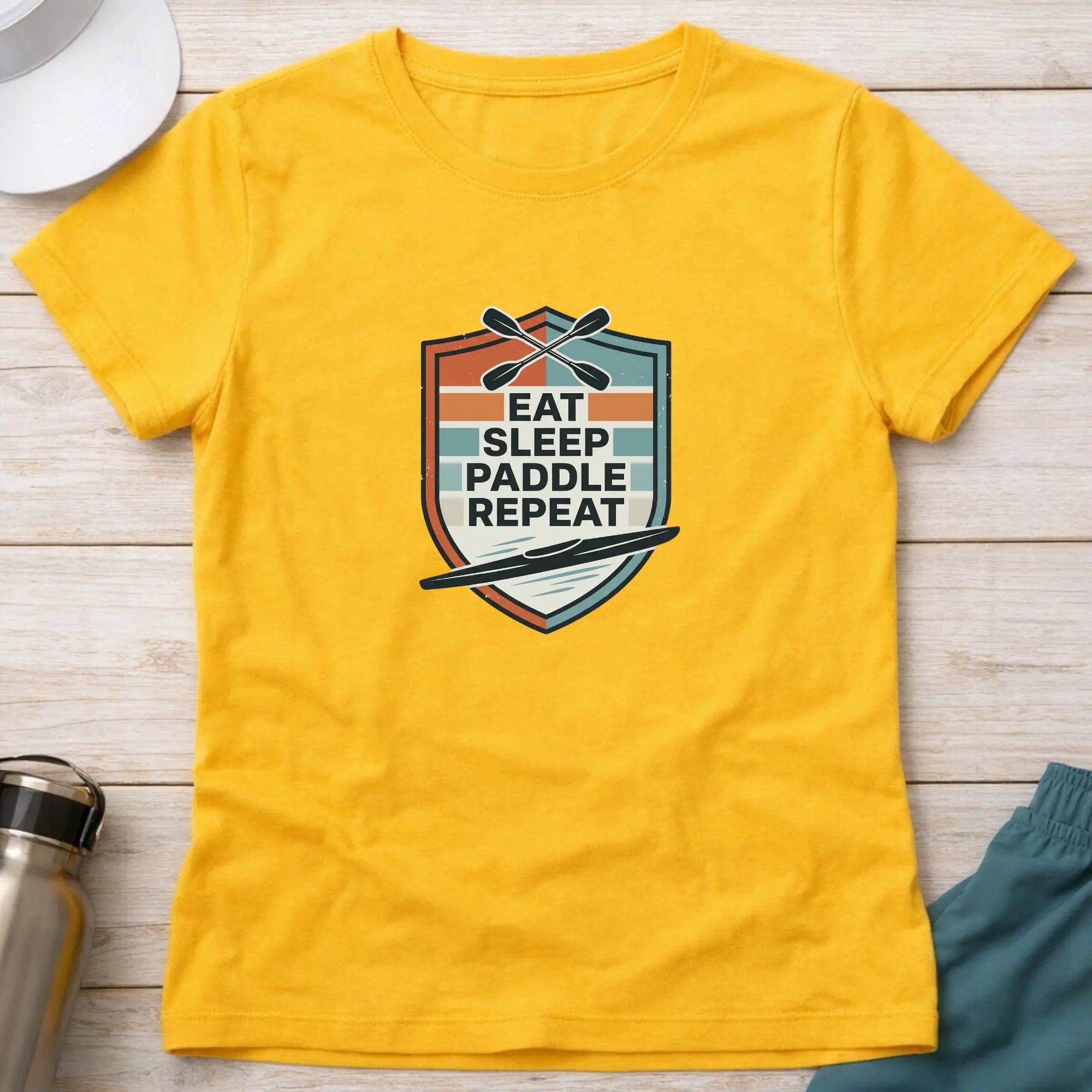 Drift Eat Sleep Paddle Repeat. K1 Fitted Tee Printify
