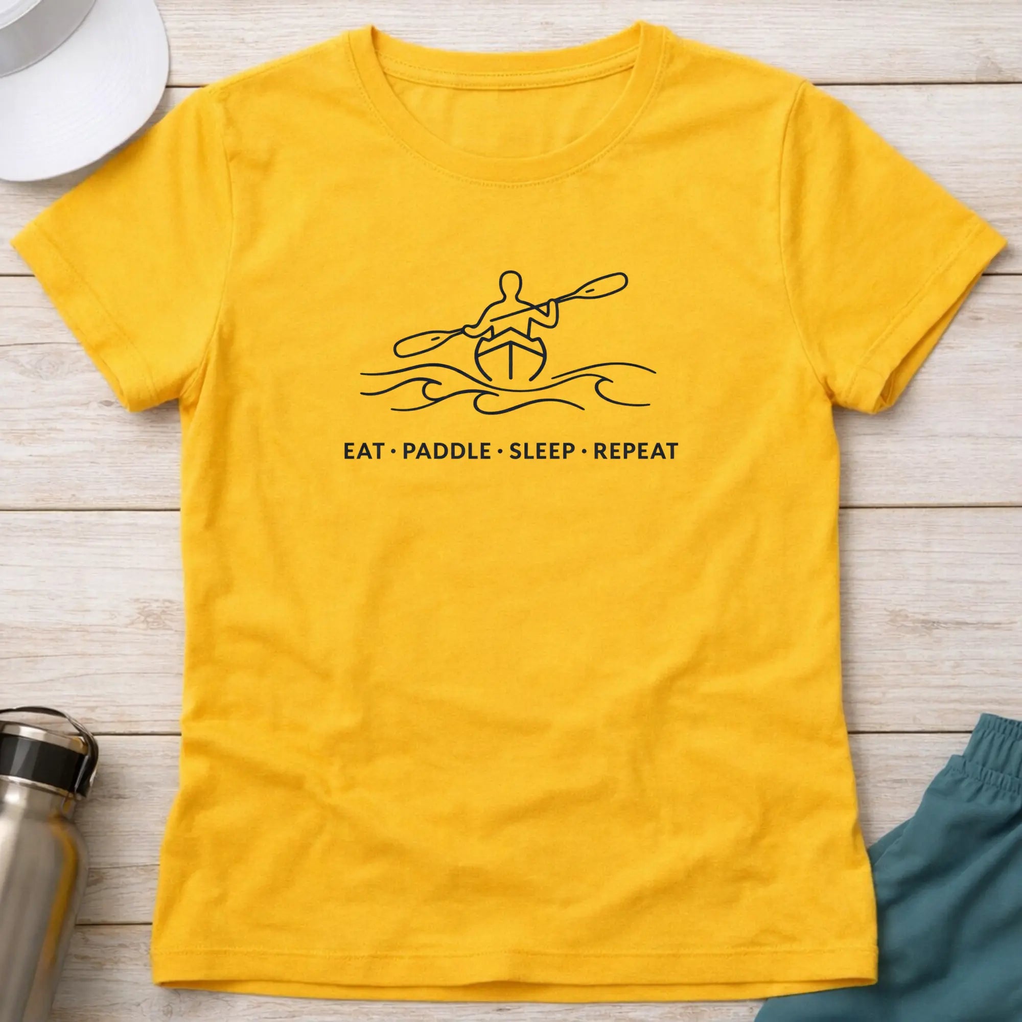 Eat Paddle Sleep Repeat. Kayak. female Shirt Printify