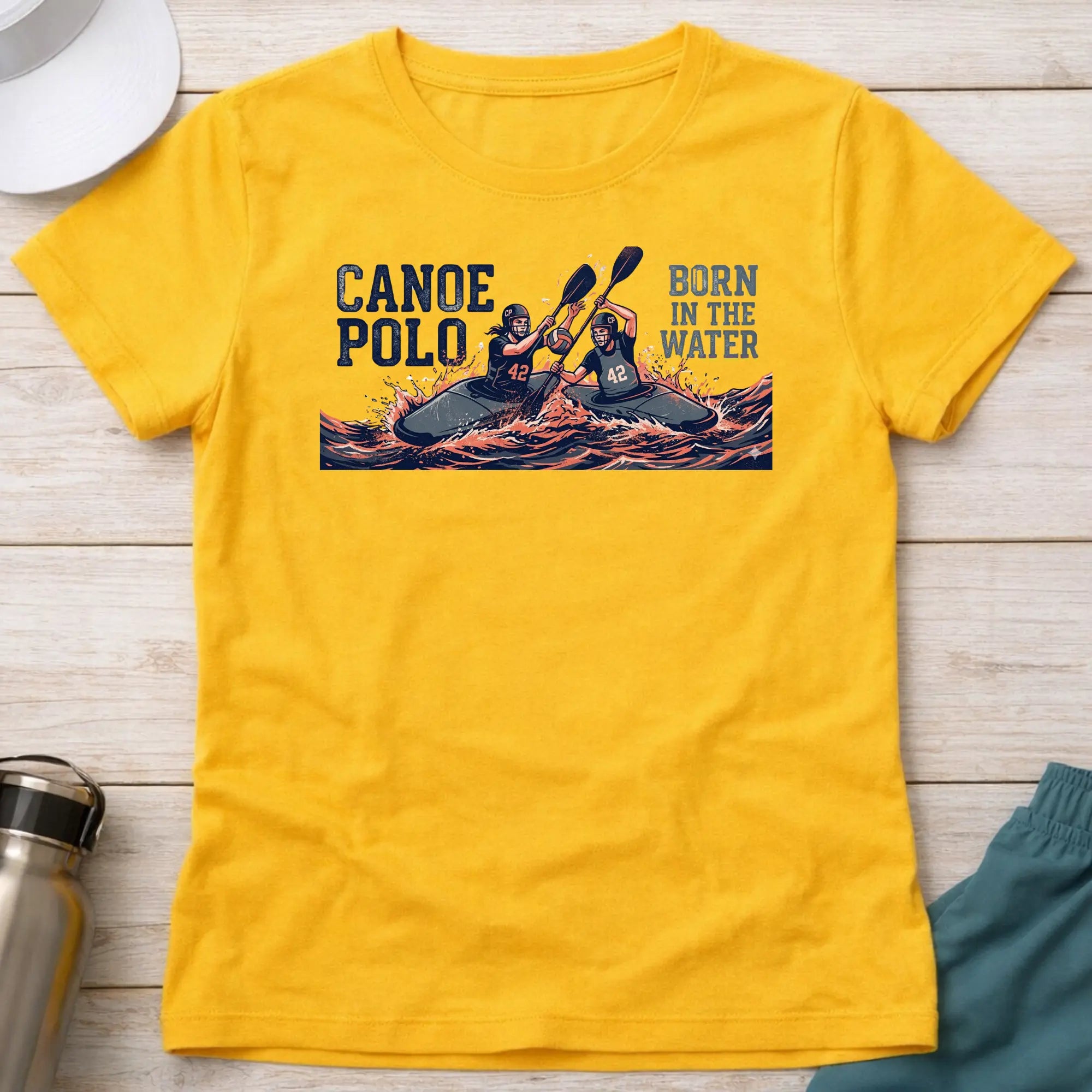 Canoe Polo. Born In The Water. female T-Shirt Printify