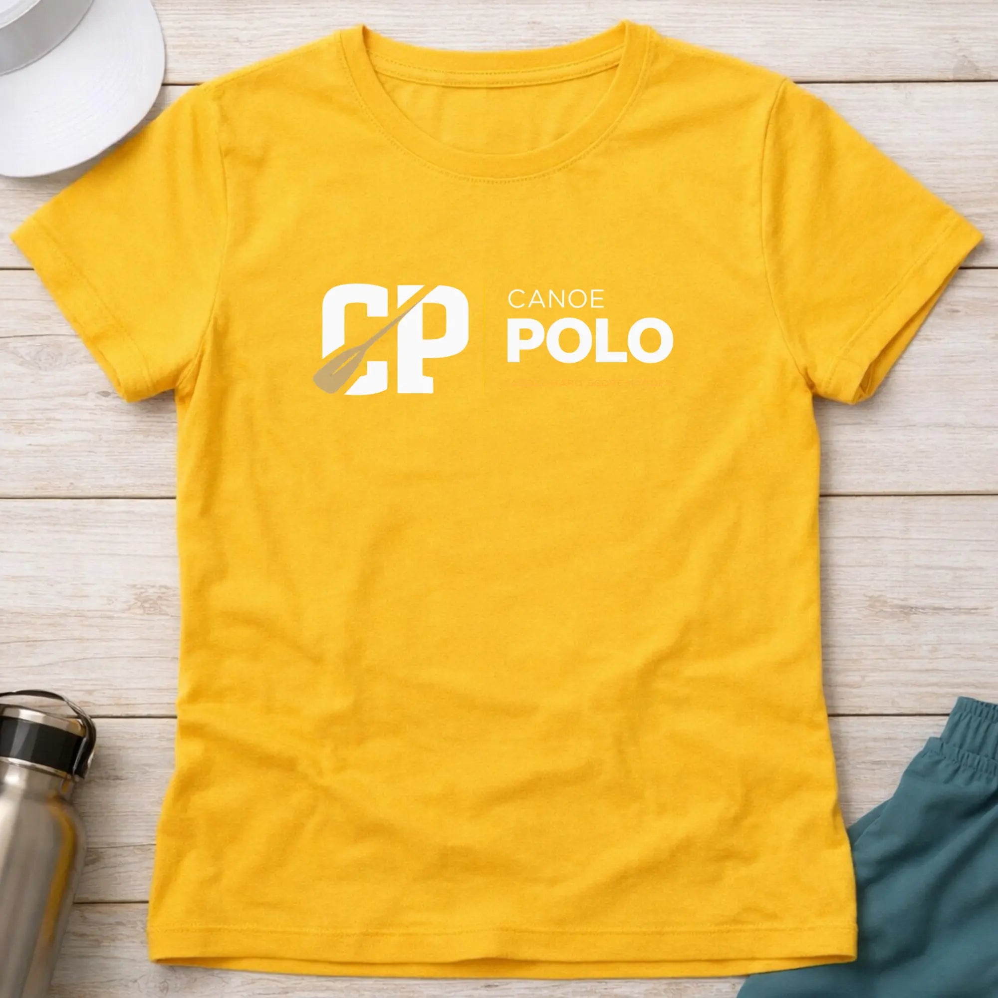 Paddle Hard - Score Harder. Canoe Polo female T-Shirt Printify