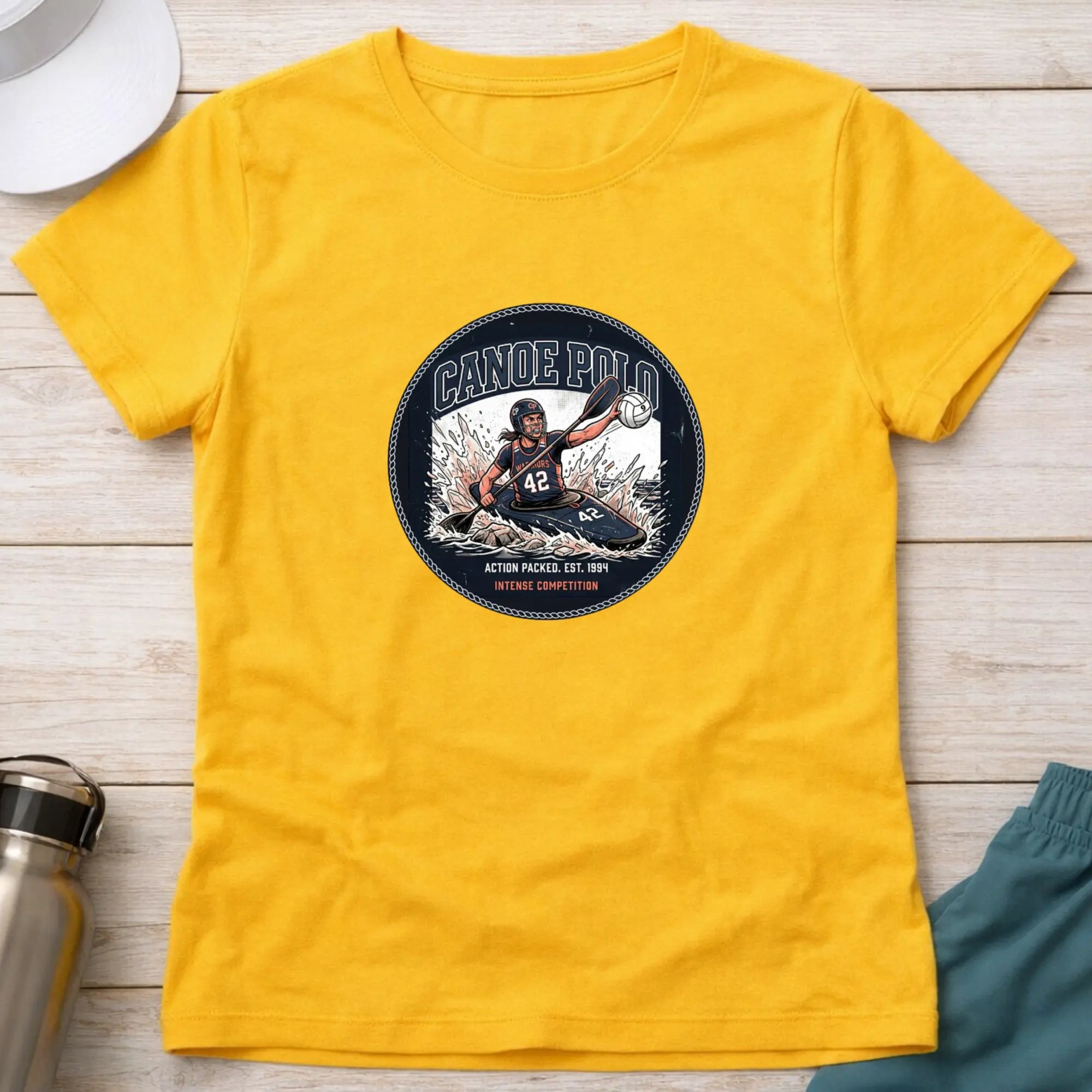 Canoe Polo. Action Packed. female T-Shirt Printify
