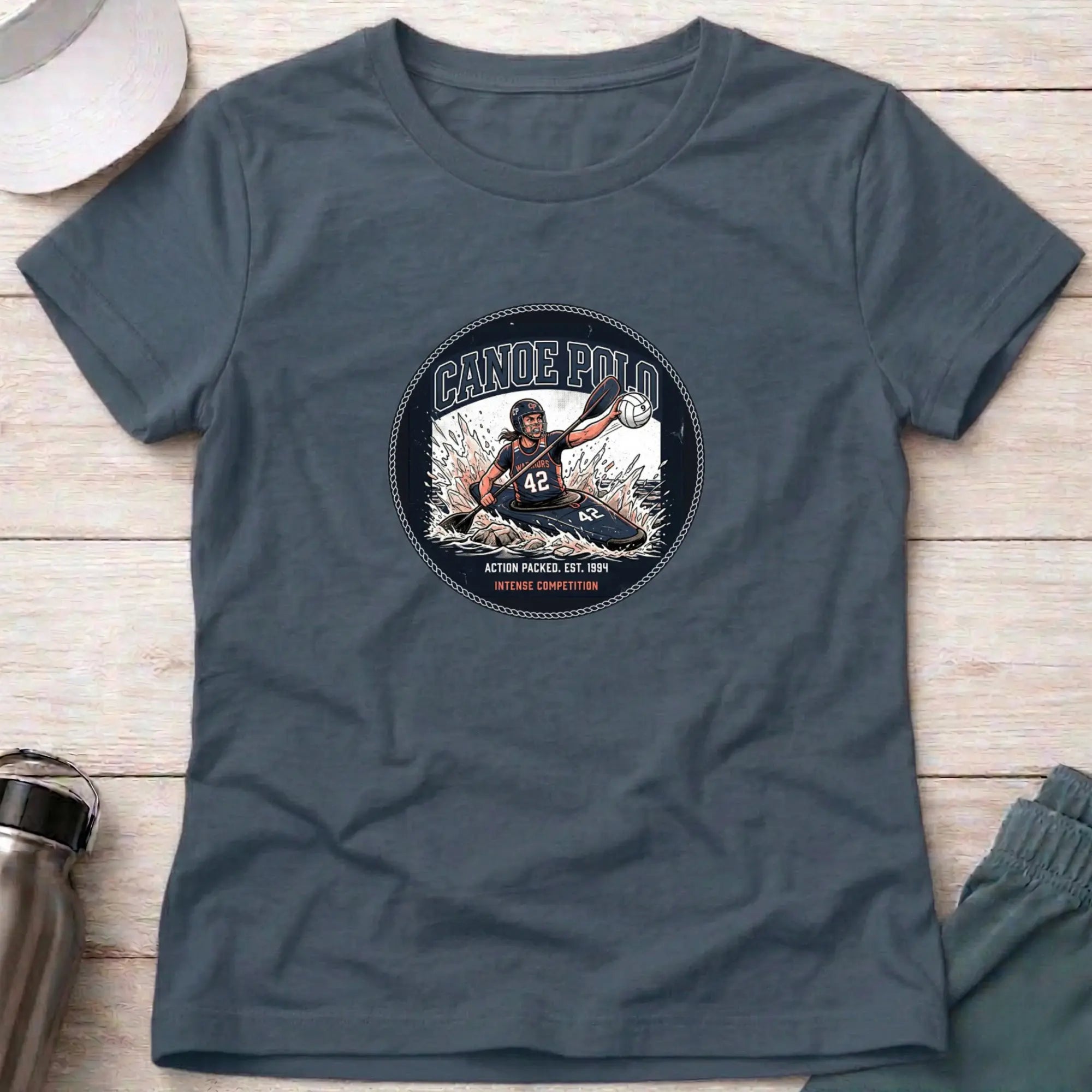 Canoe Polo. Action Packed. female T-Shirt Printify