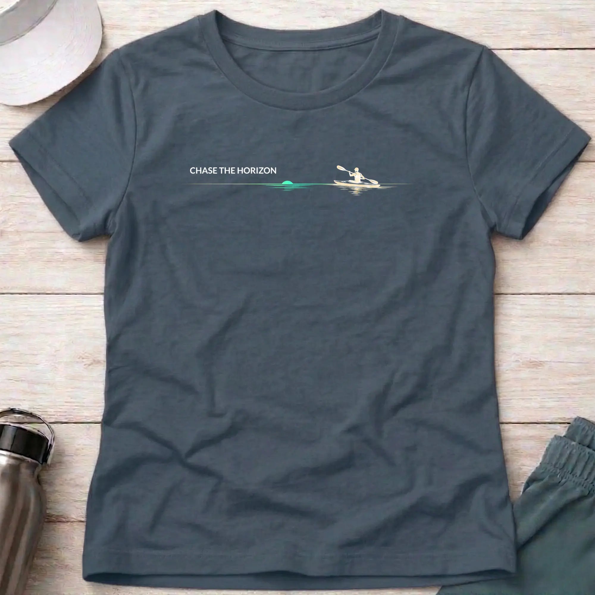 Chase The Horizon. Ocean Kayak Female Shirt Printify