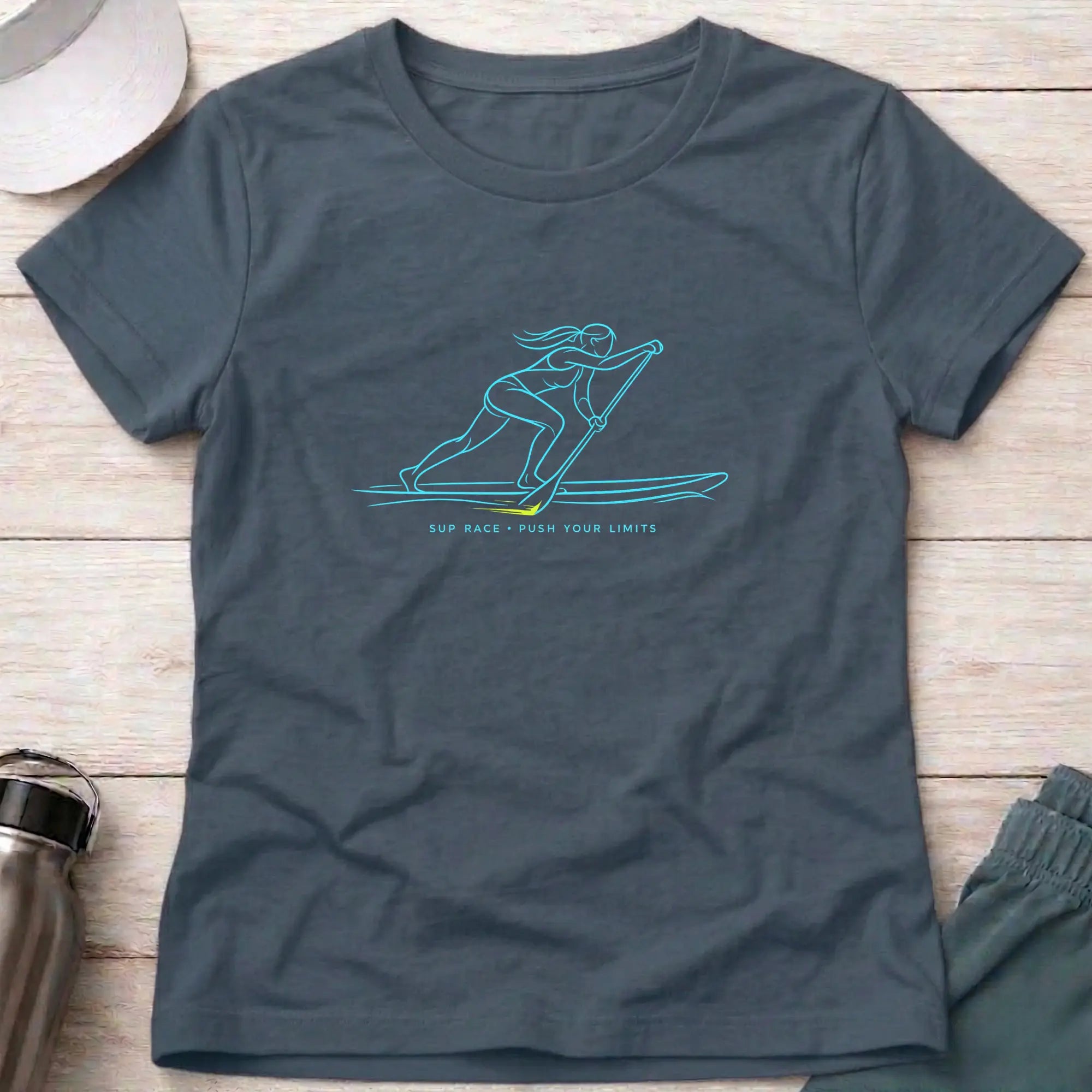 SUP. Push Your Limits. fitted T-Shirt Printify