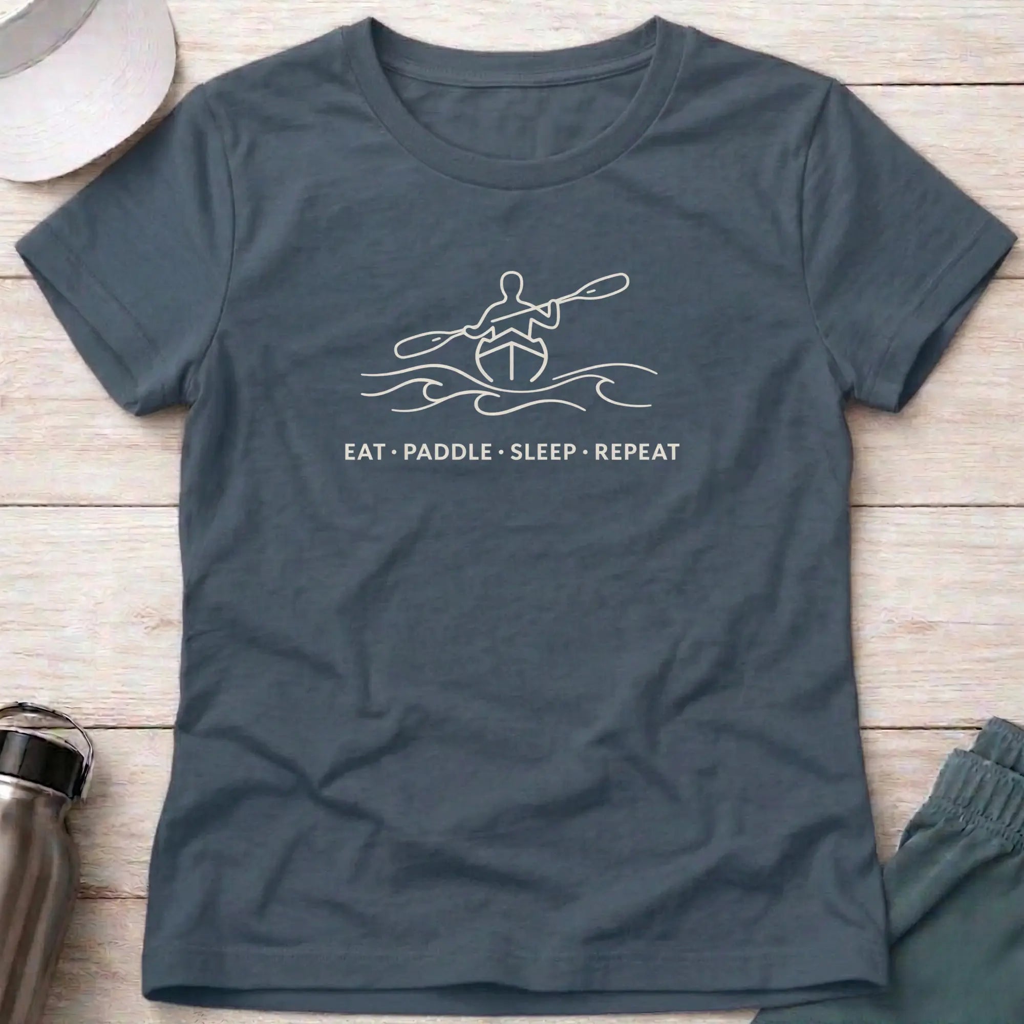 Eat Paddle Sleep Repeat. Kayak. female Shirt Printify