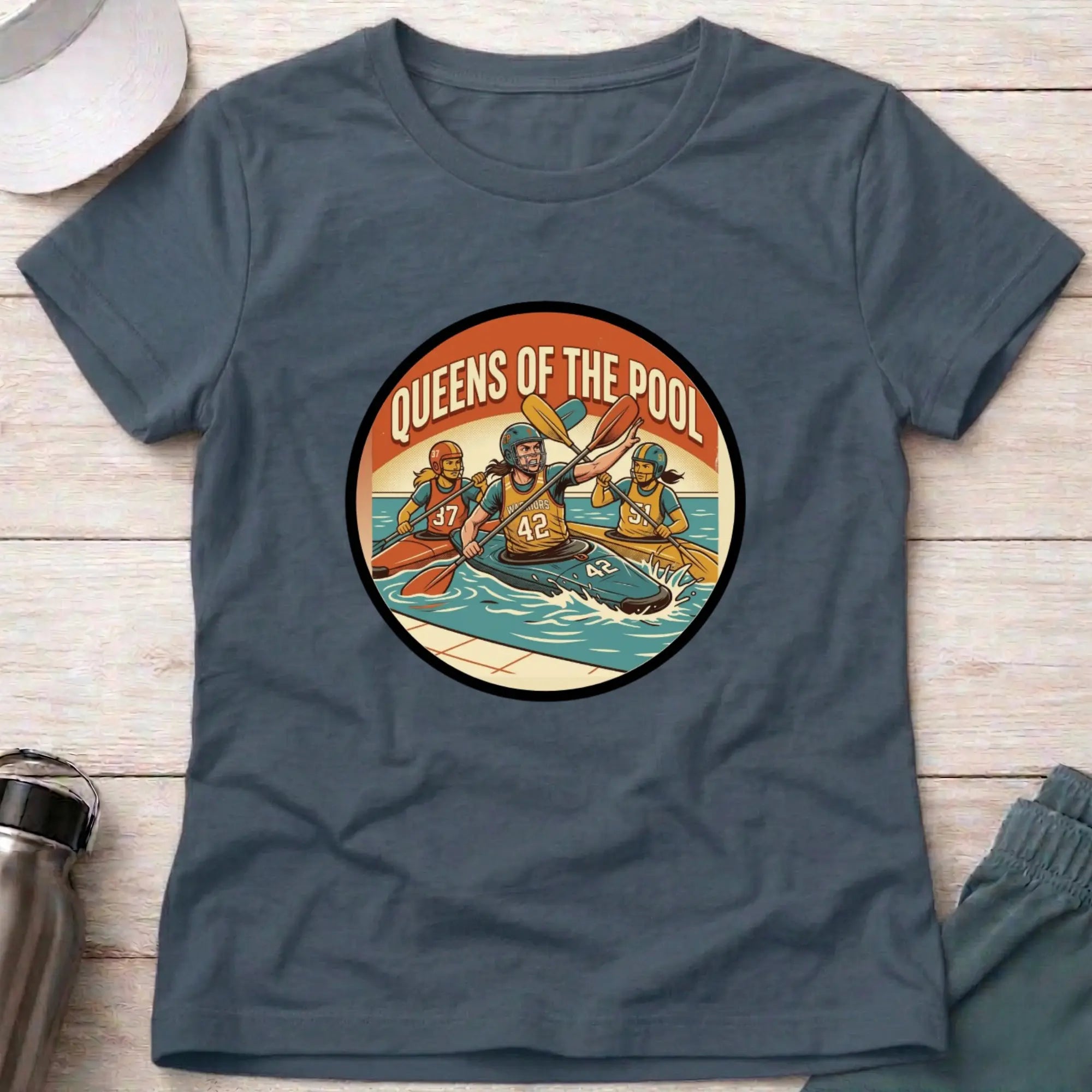 Queens of the Pool. Canoe Polo female T-Shirt Printify