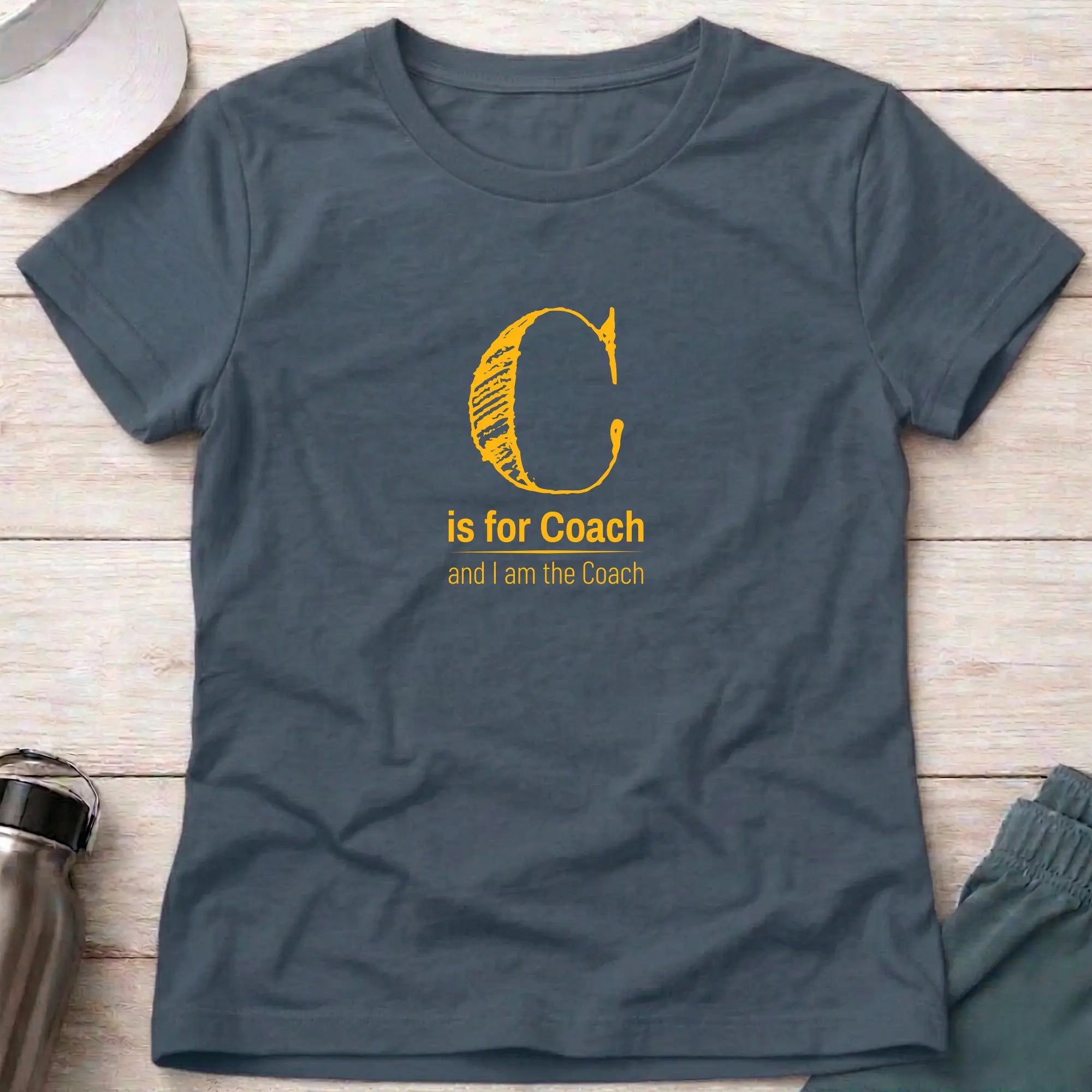 C is for Coach. female instructor T-Shirt Printify