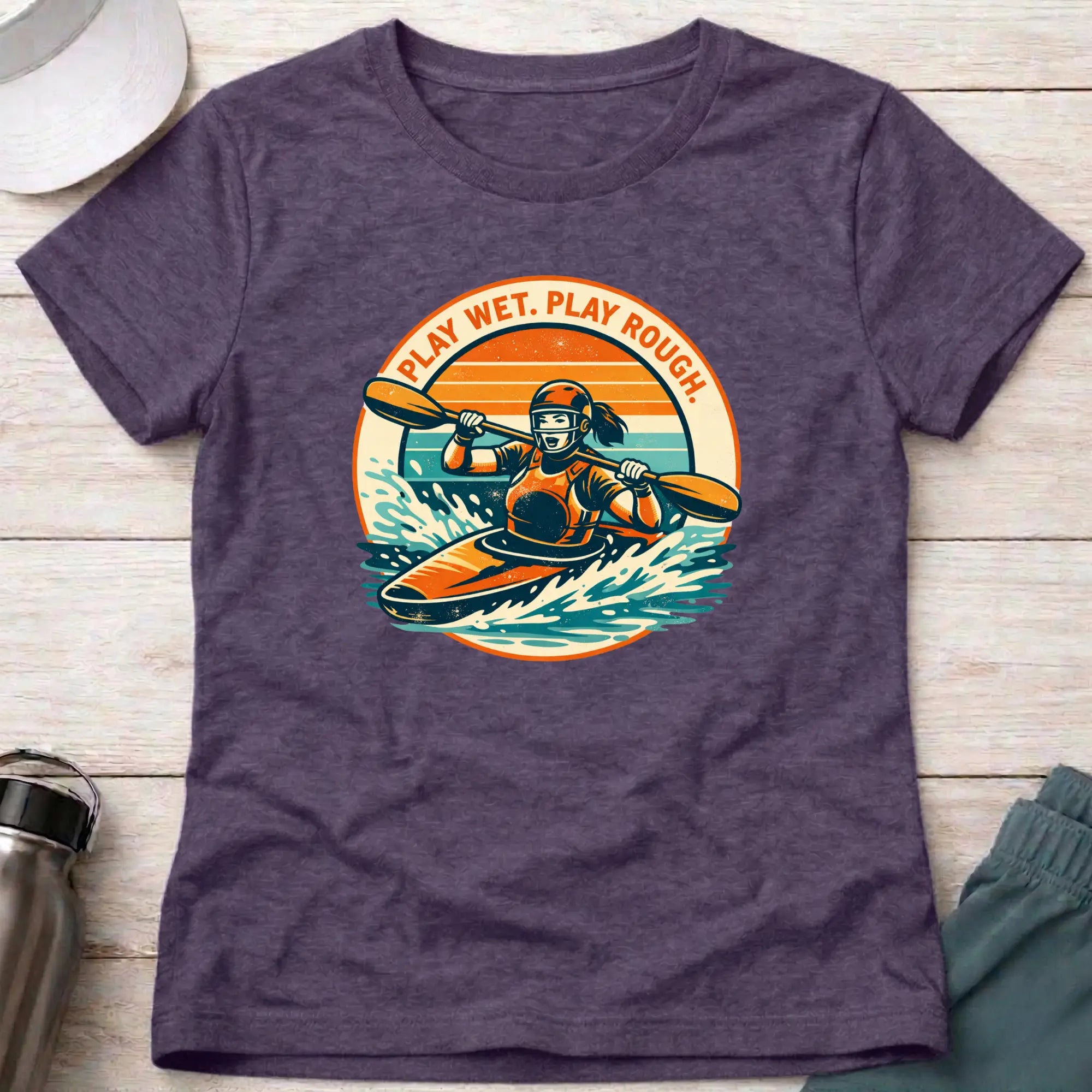 Play Wet - Play Rough. Canoe Polo female T-Shirt Printify