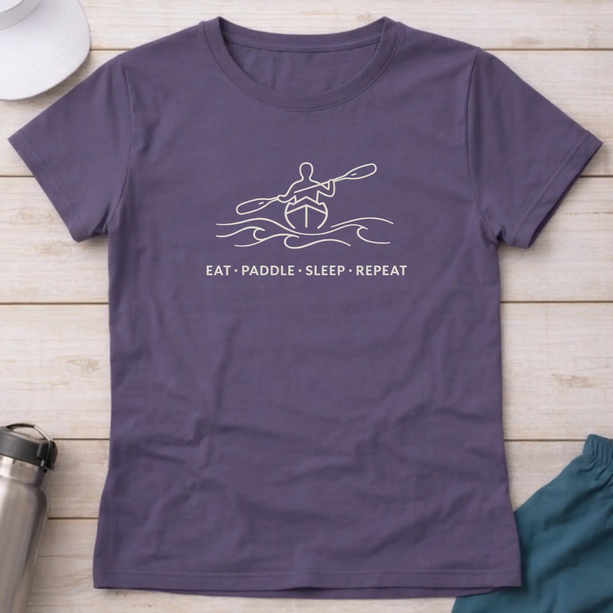Eat Paddle Sleep Repeat. Kayak. female Shirt Printify