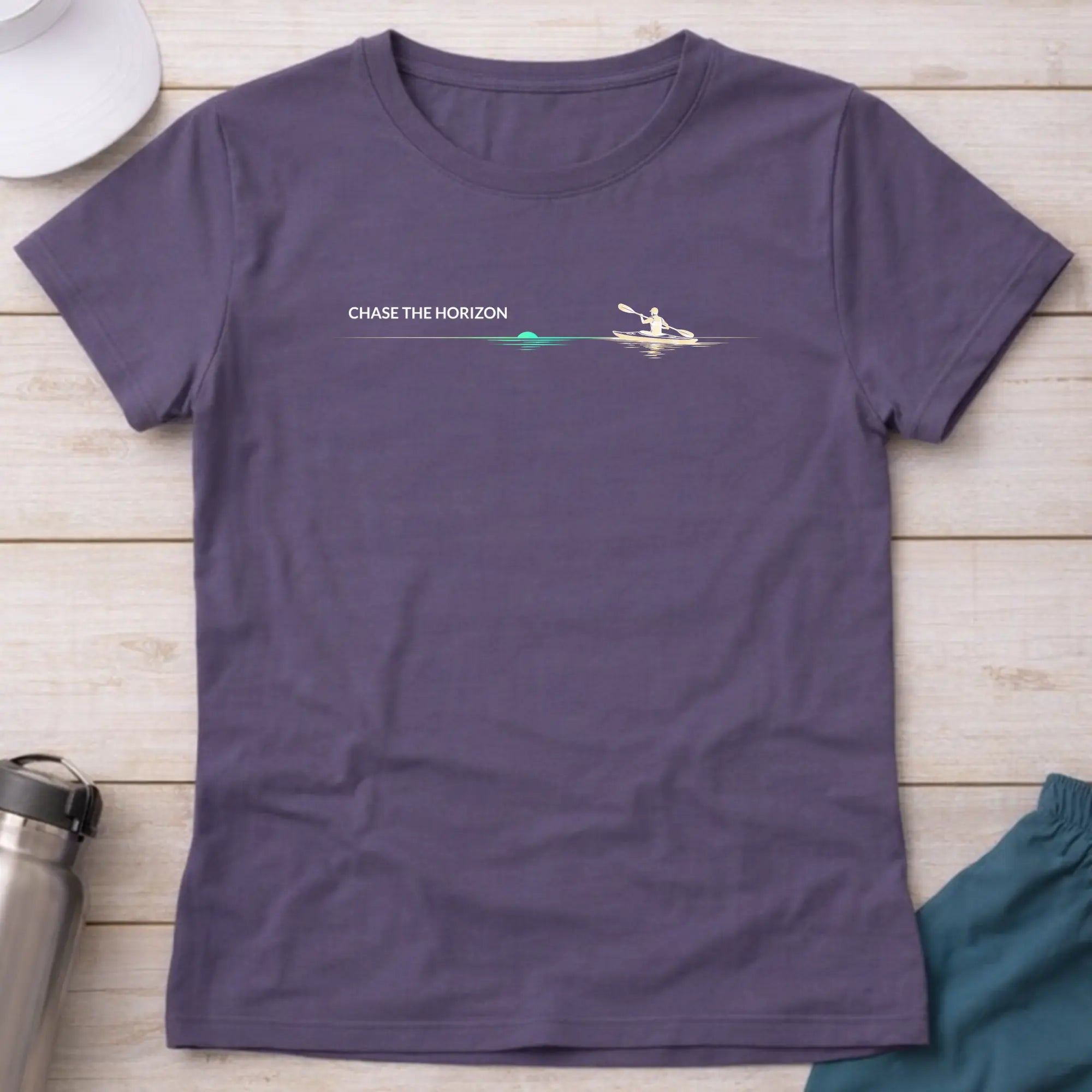 Chase The Horizon. Ocean Kayak Female Shirt Printify