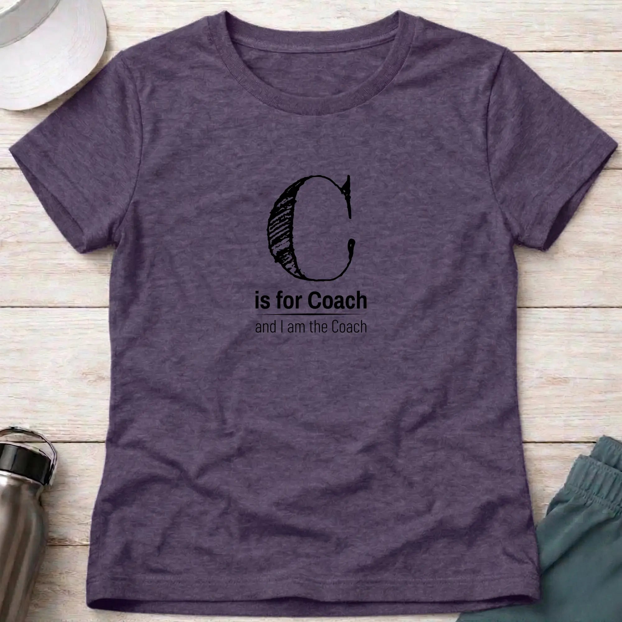 C is for Coach. female instructor T-Shirt Printify