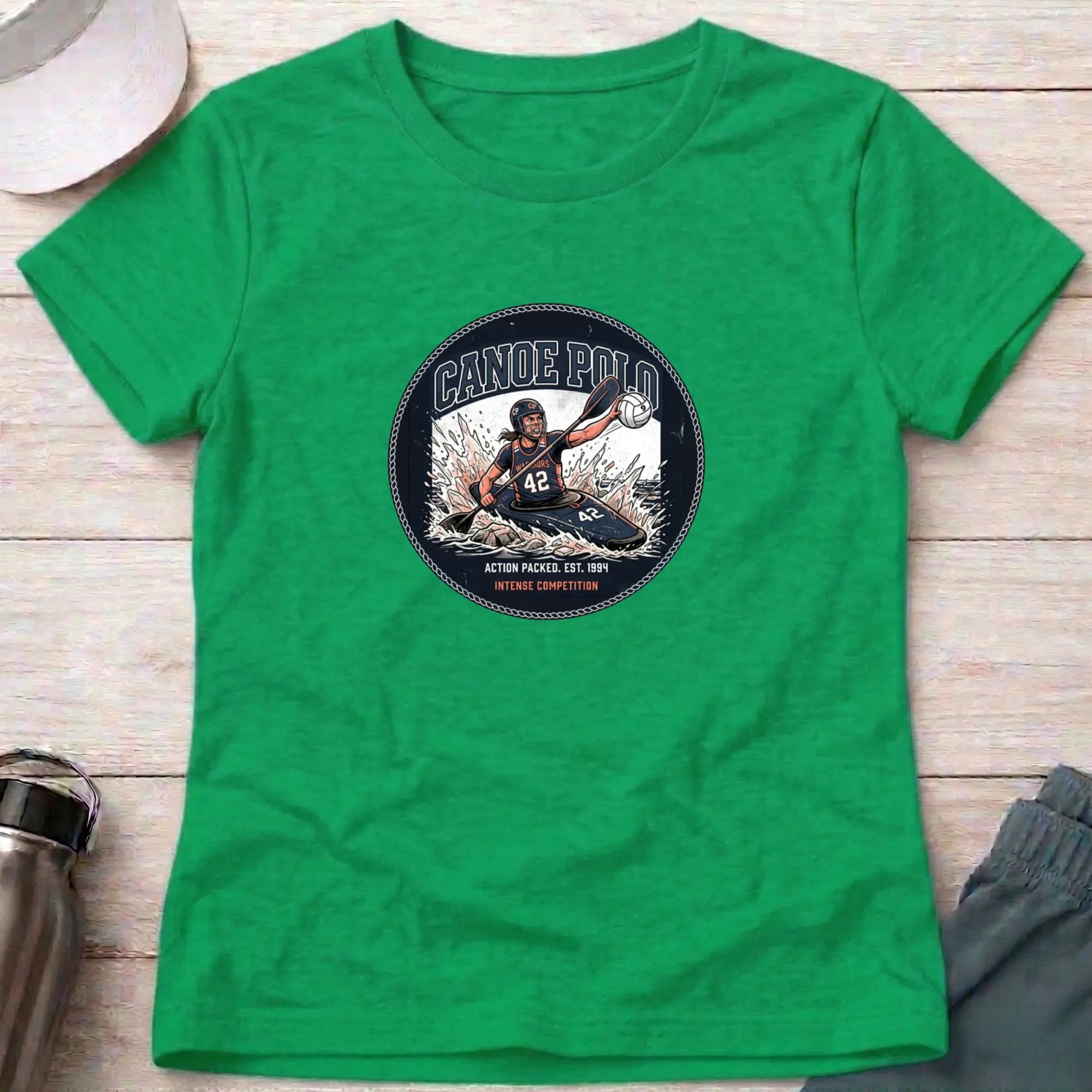 Canoe Polo. Action Packed. female T-Shirt Printify