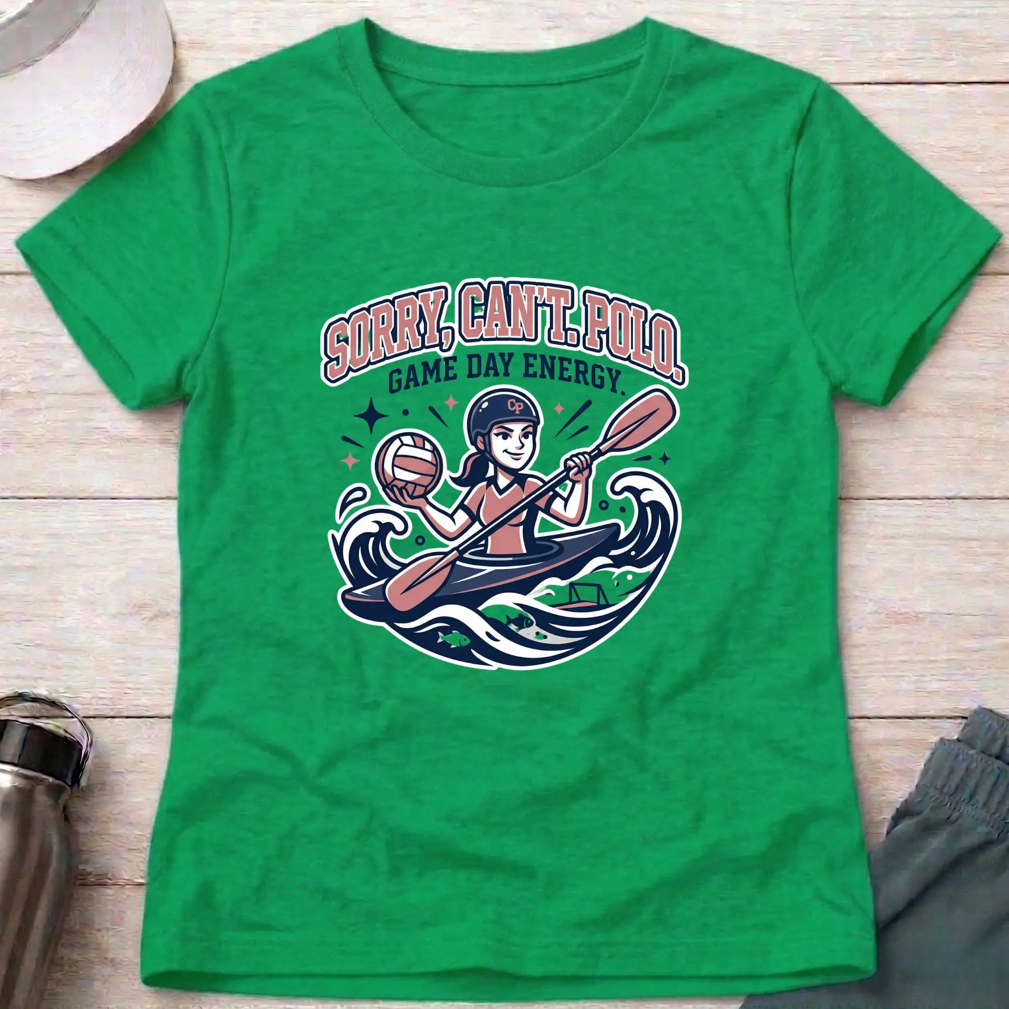 Sorry, Can't - Polo. Game Day Energy. female T-Shirt Printify