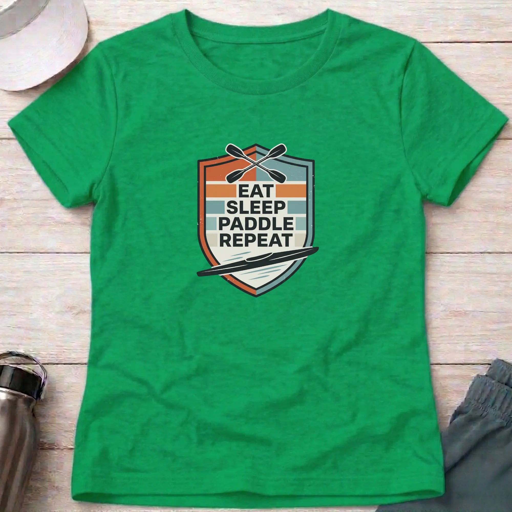 Drift Eat Sleep Paddle Repeat. K1 Fitted Tee Printify