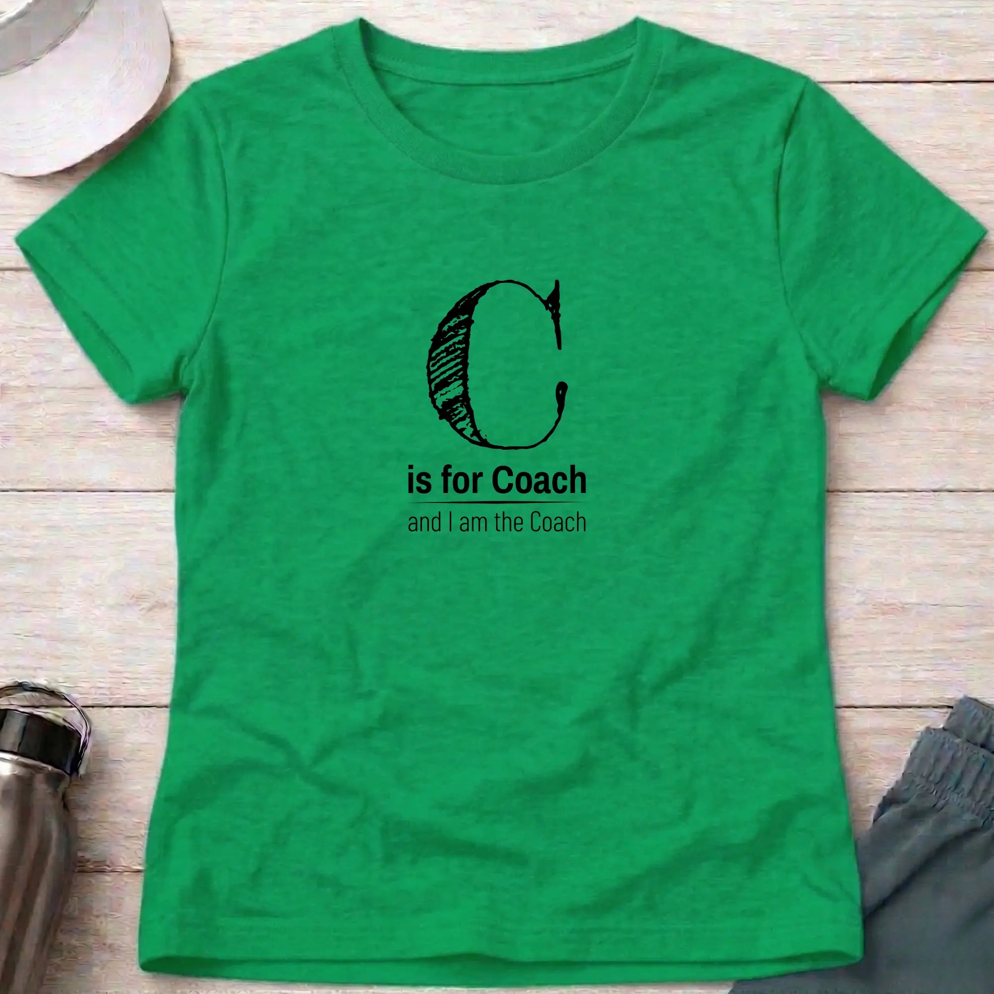 C is for Coach. female instructor T-Shirt Printify