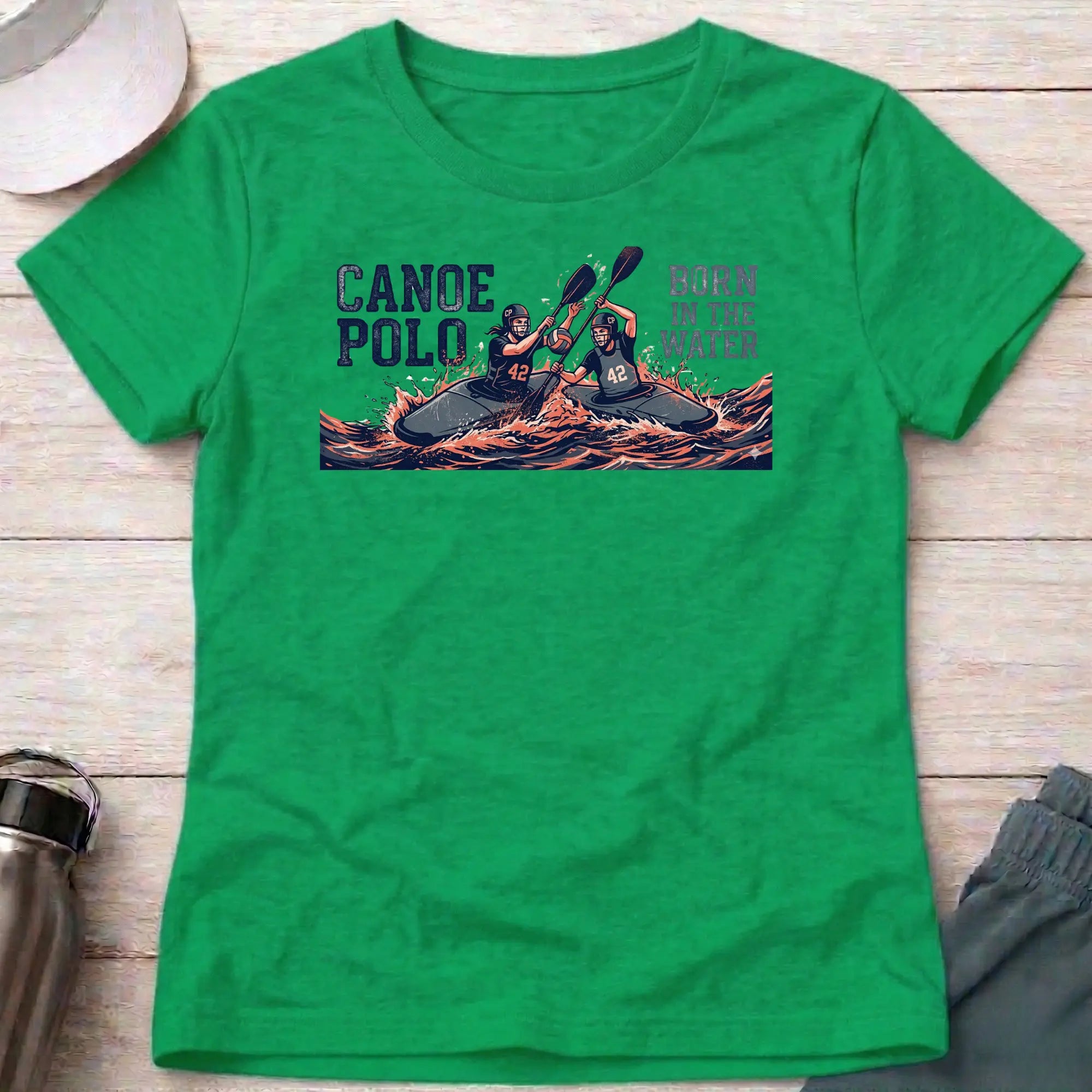 Canoe Polo. Born In The Water. female T-Shirt Printify