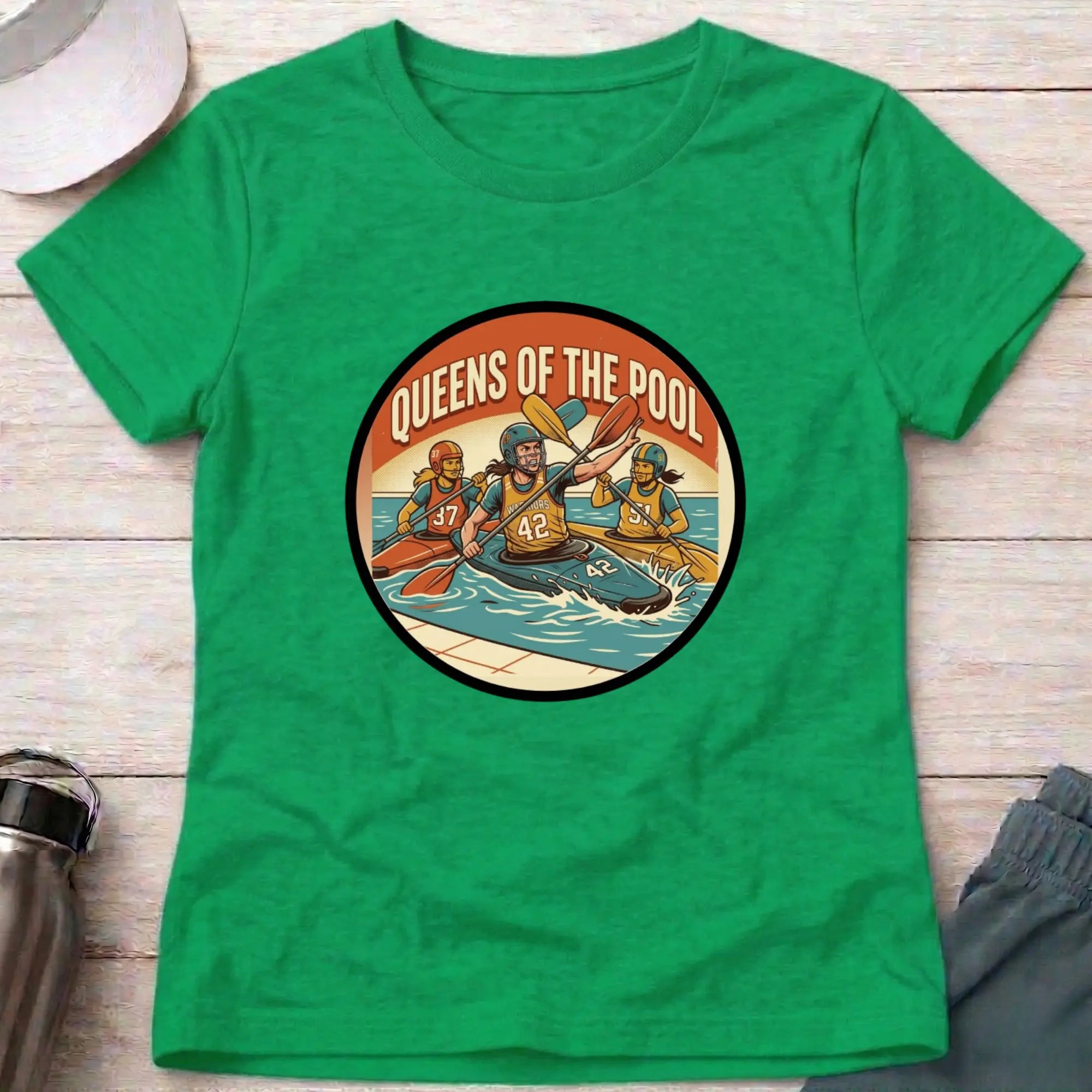 Queens of the Pool. Canoe Polo female T-Shirt Printify