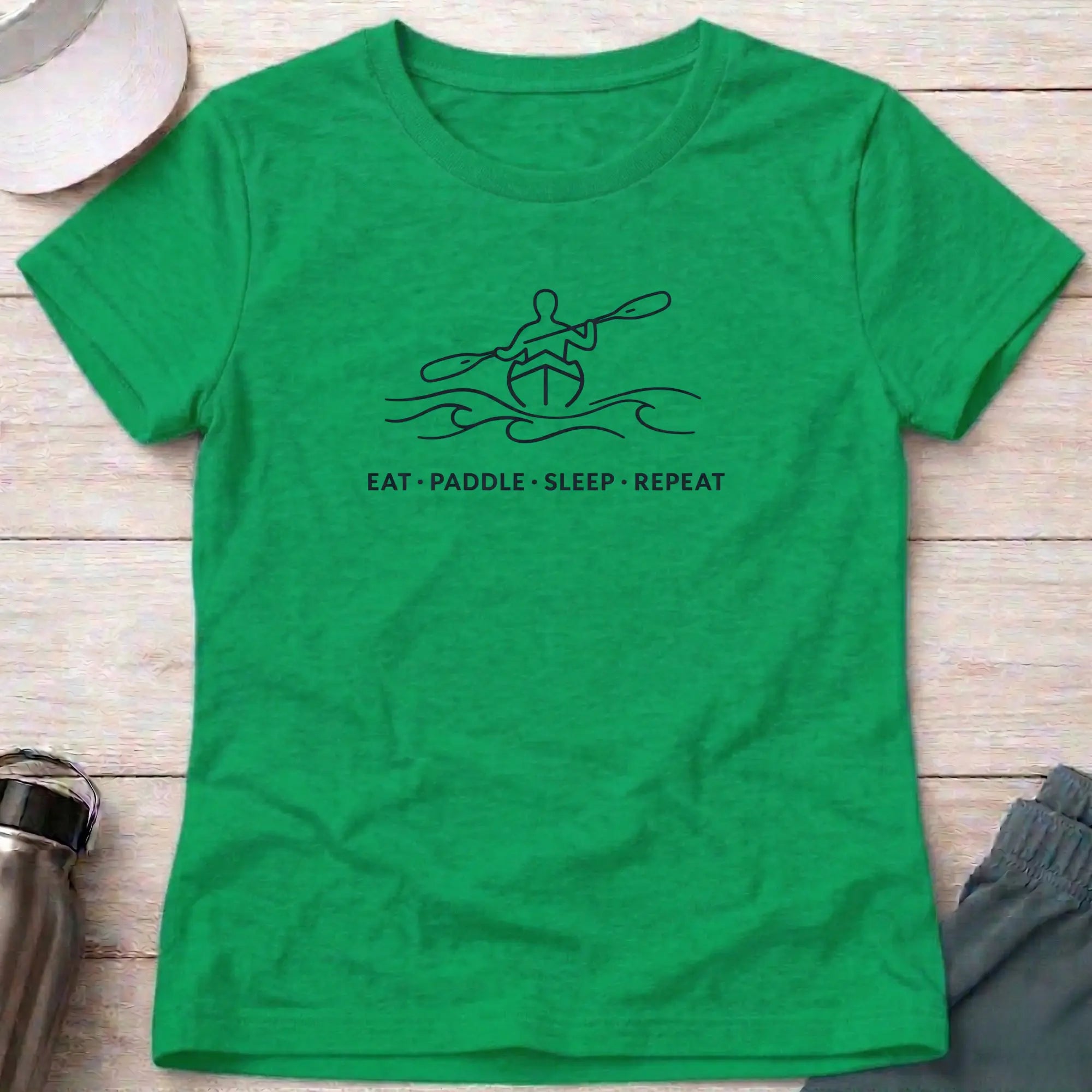 Eat Paddle Sleep Repeat. Kayak. female Shirt Printify